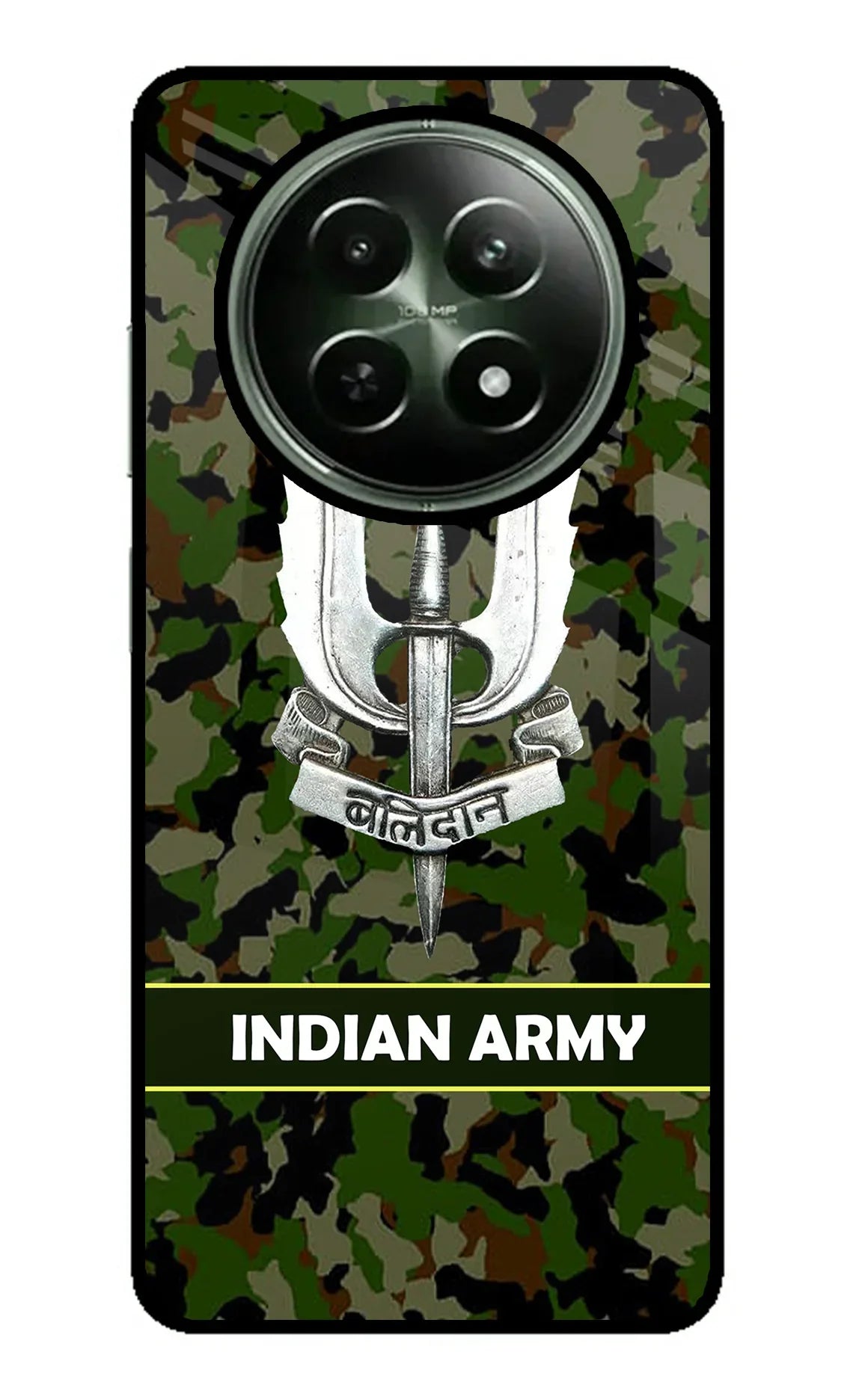 Balidan Indian Logo Realme 12 5G Glass Case - Balidan Indian Logo Realme 12 5G Glass Case Balidan Indian Logo Realme 12 5G Glass Case