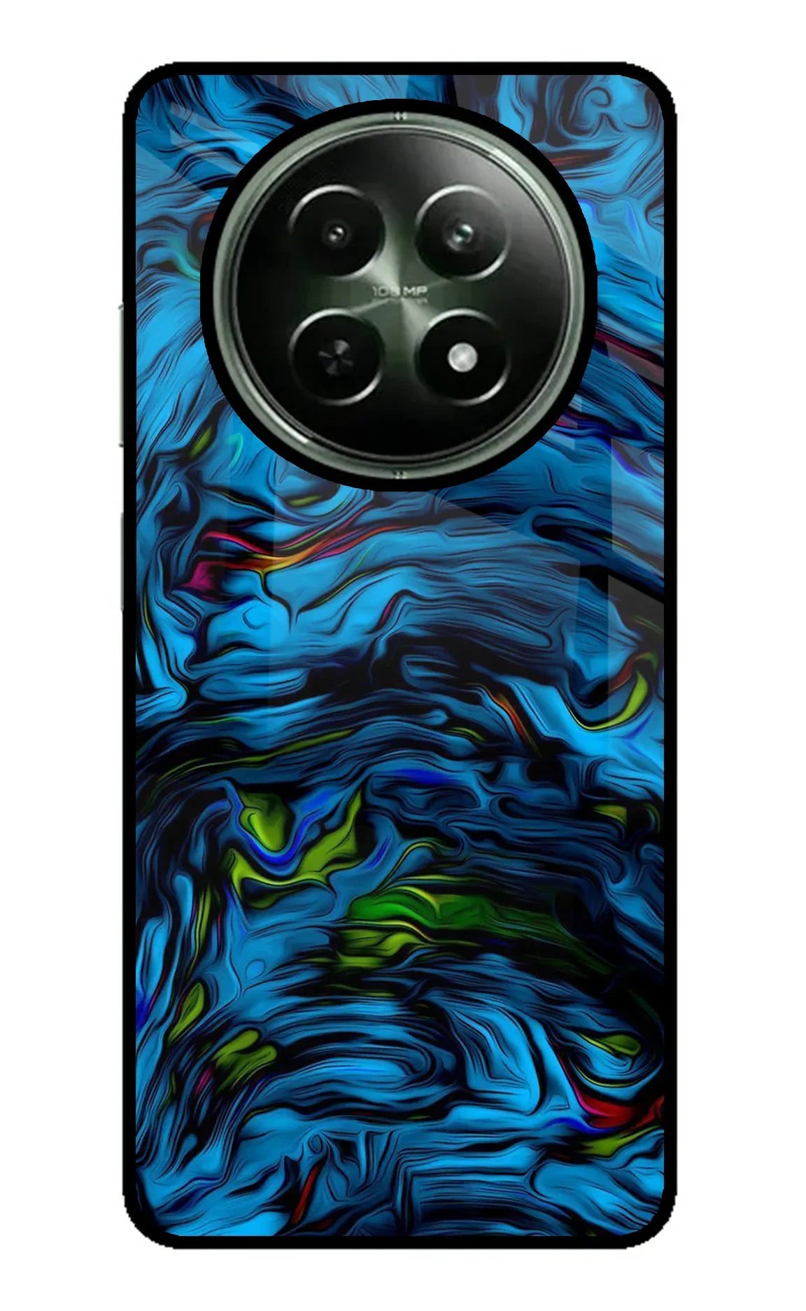 Dark Blue Abstract Realme 12 5G Glass Case - Dark Blue Abstract Realme 12 5G Glass Case Dark Blue Abstract Realme 12 5G Glass Case
