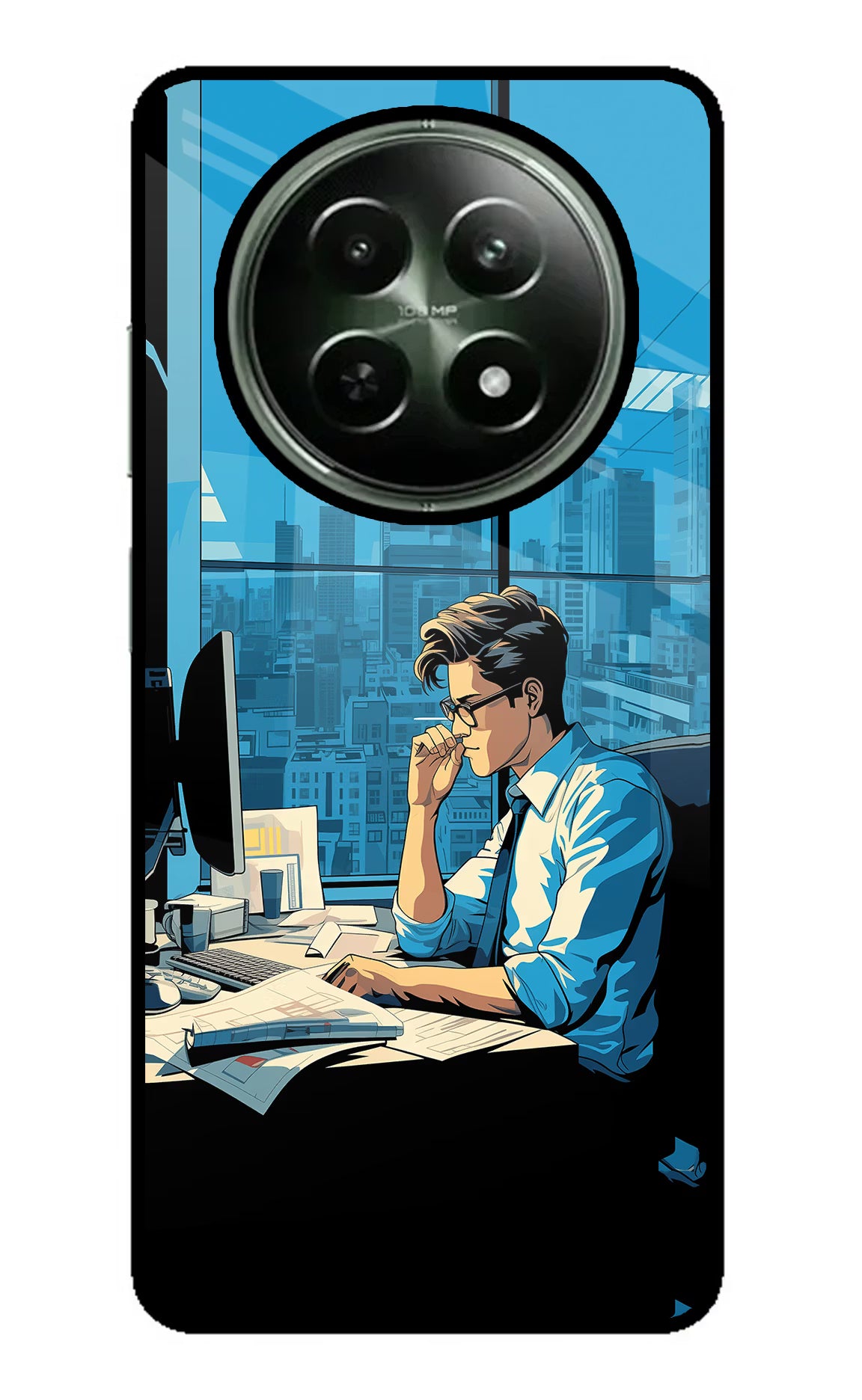 Focused Hustler (AI Generated) Realme 12 5G Glass Case - Focused Hustler (AI Generated) Realme 12 5G Glass Case Focused Hustler (AI Generated) Realme 12 5G Glass Case