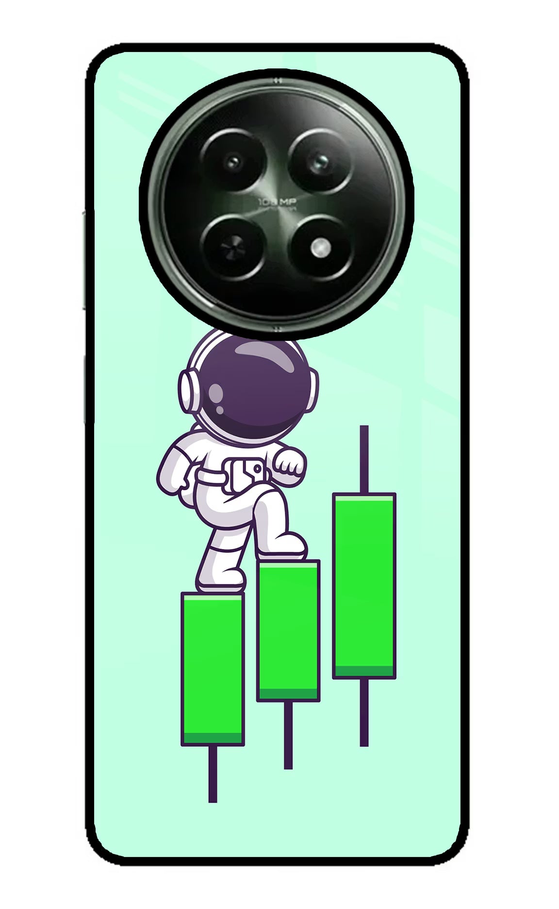 Astronaut Trader Realme 12 5G Glass Case - Astronaut Trader Realme 12 5G Glass Case Astronaut Trader Realme 12 5G Glass Case