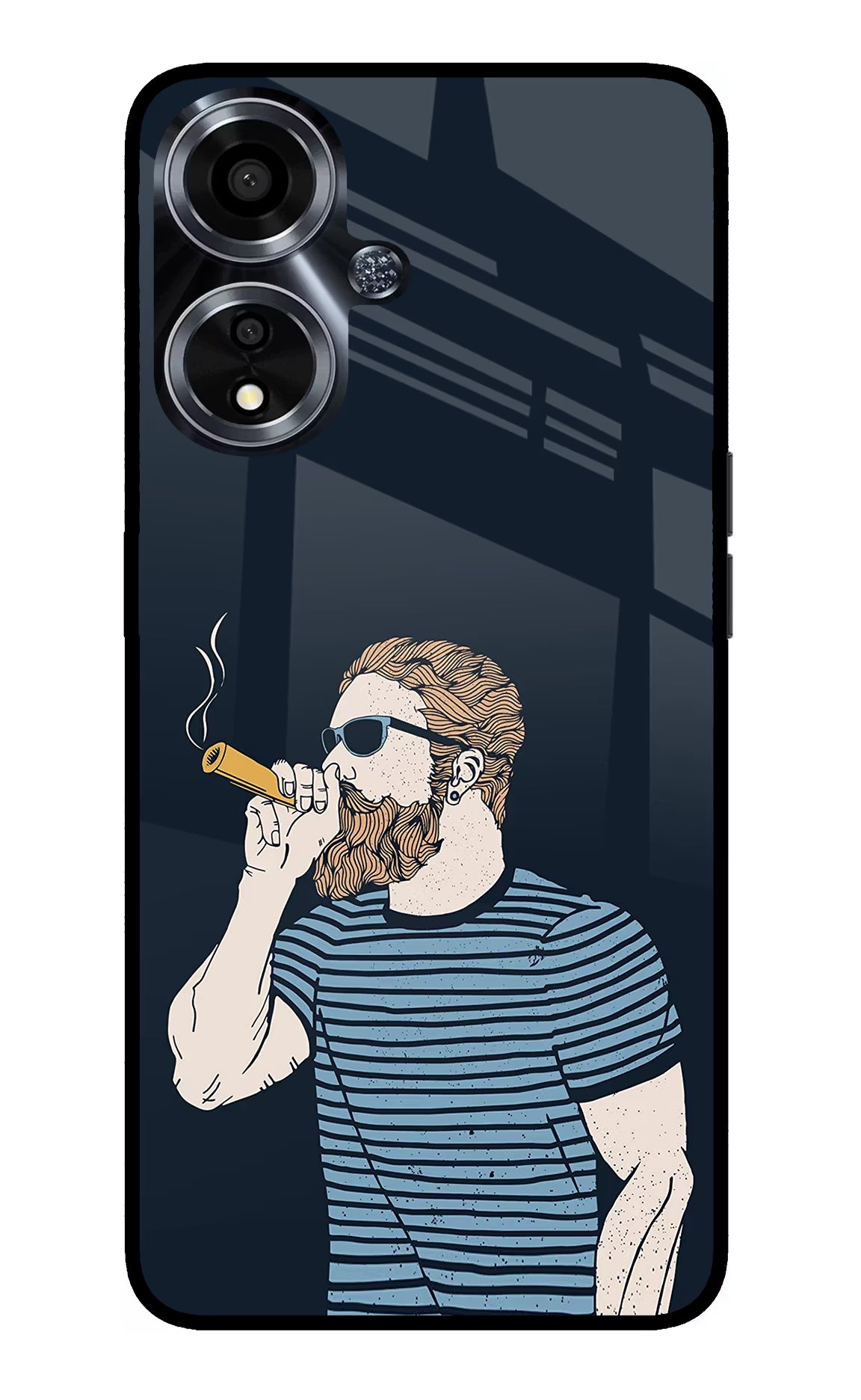 Smoking Oppo A59 5G Glass Case - Smoking Oppo A59 5G Glass Case Smoking Oppo A59 5G Glass Case