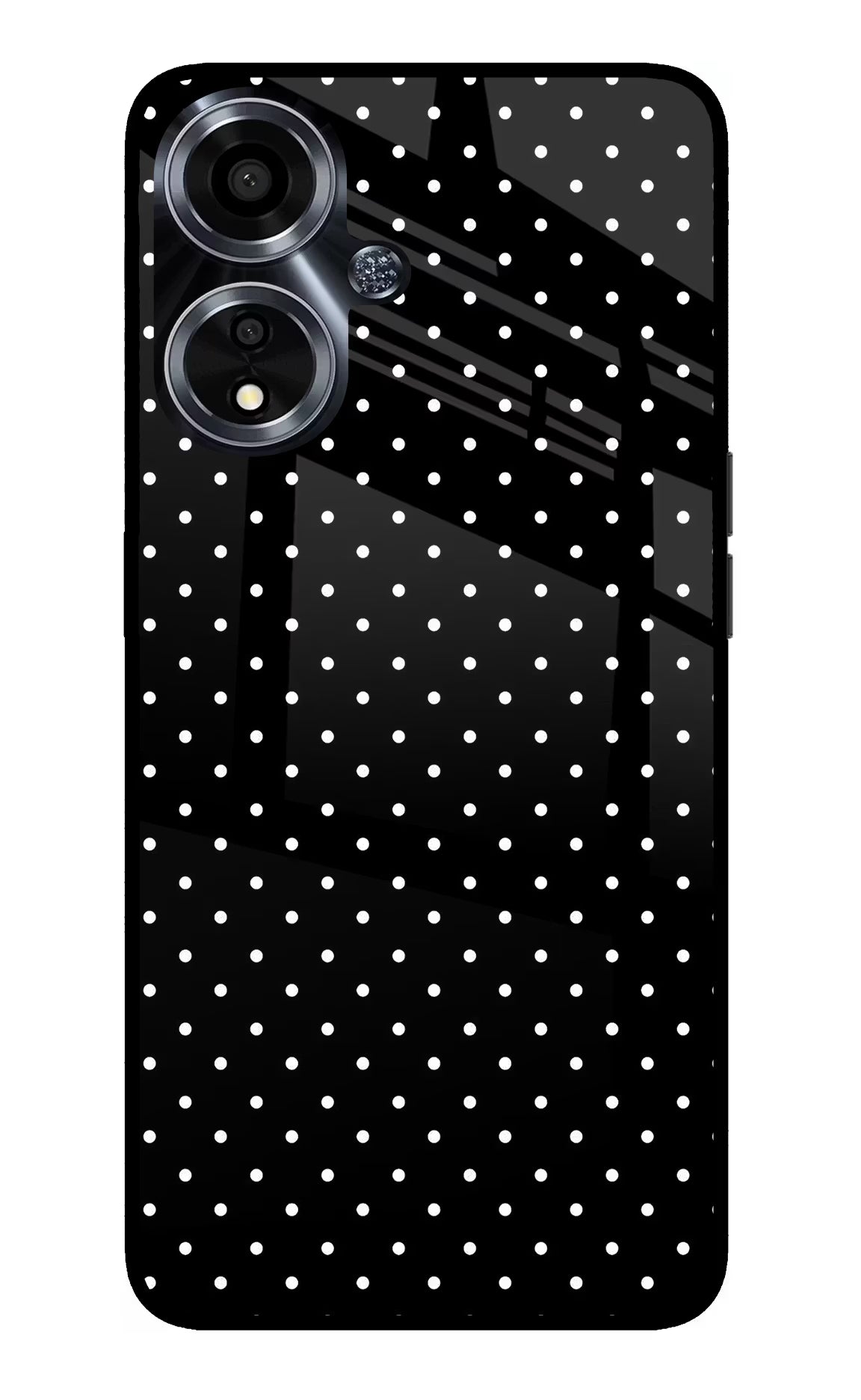 White Dots Oppo A59 5G Glass Case - White Dots Oppo A59 5G Glass Case White Dots Oppo A59 5G Glass Case