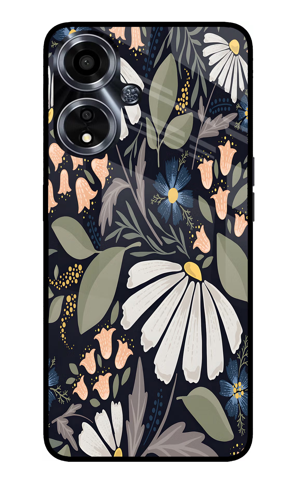 Flowers Art Oppo A59 5G Glass Case - Flowers Art Oppo A59 5G Glass Case Flowers Art Oppo A59 5G Glass Case