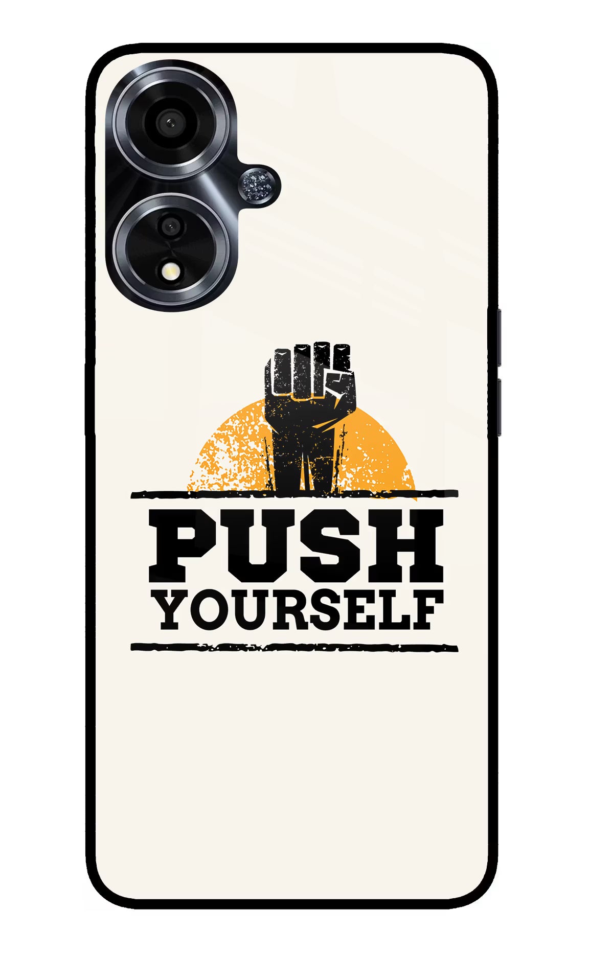 Push Yourself Oppo A59 5G Glass Case - Push Yourself Oppo A59 5G Glass Case Push Yourself Oppo A59 5G Glass Case