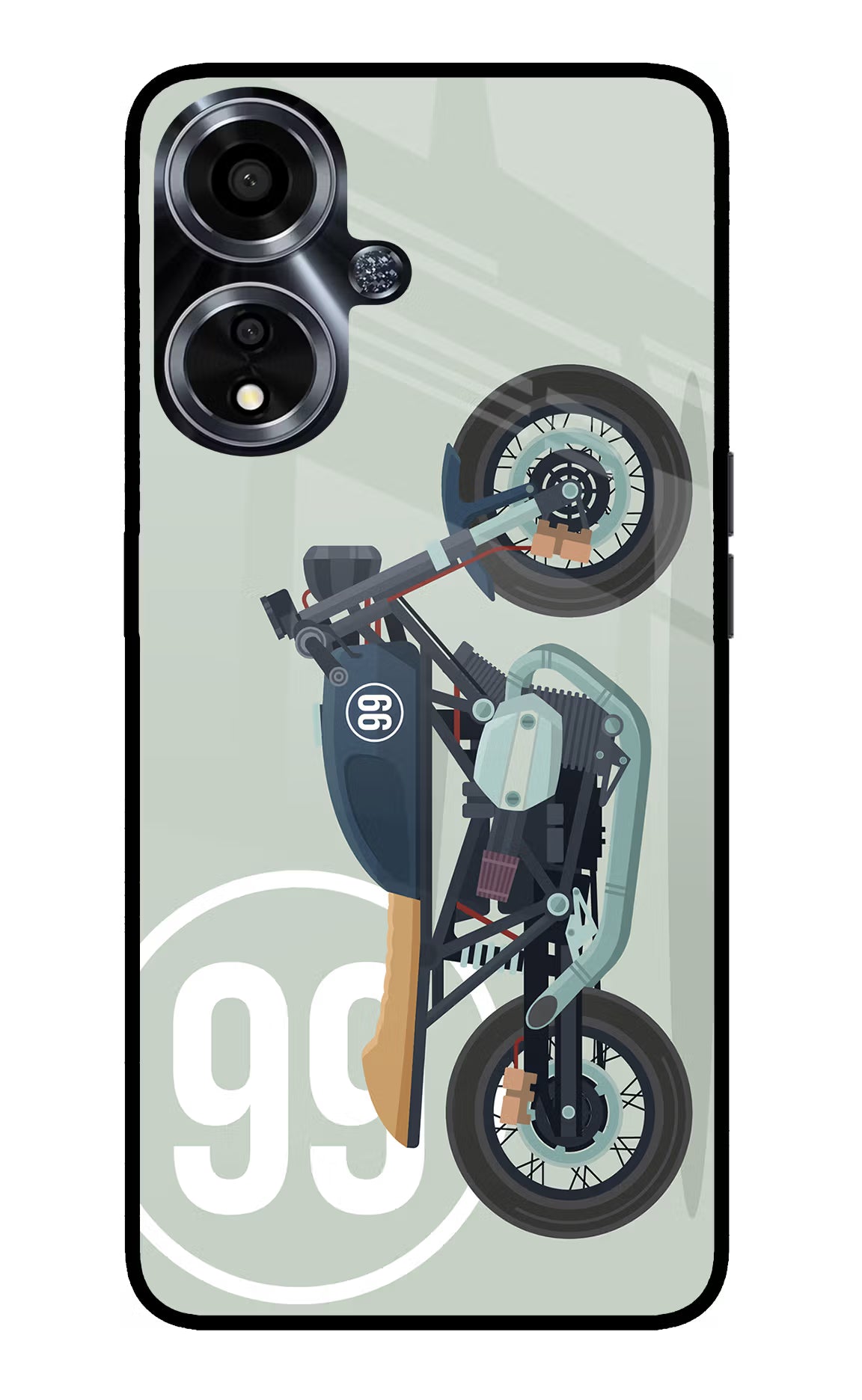 Classic Cafe Racer 99 Oppo A59 5G Glass Case - Classic Cafe Racer 99 Oppo A59 5G Glass Case Classic Cafe Racer 99 Oppo A59 5G Glass Case