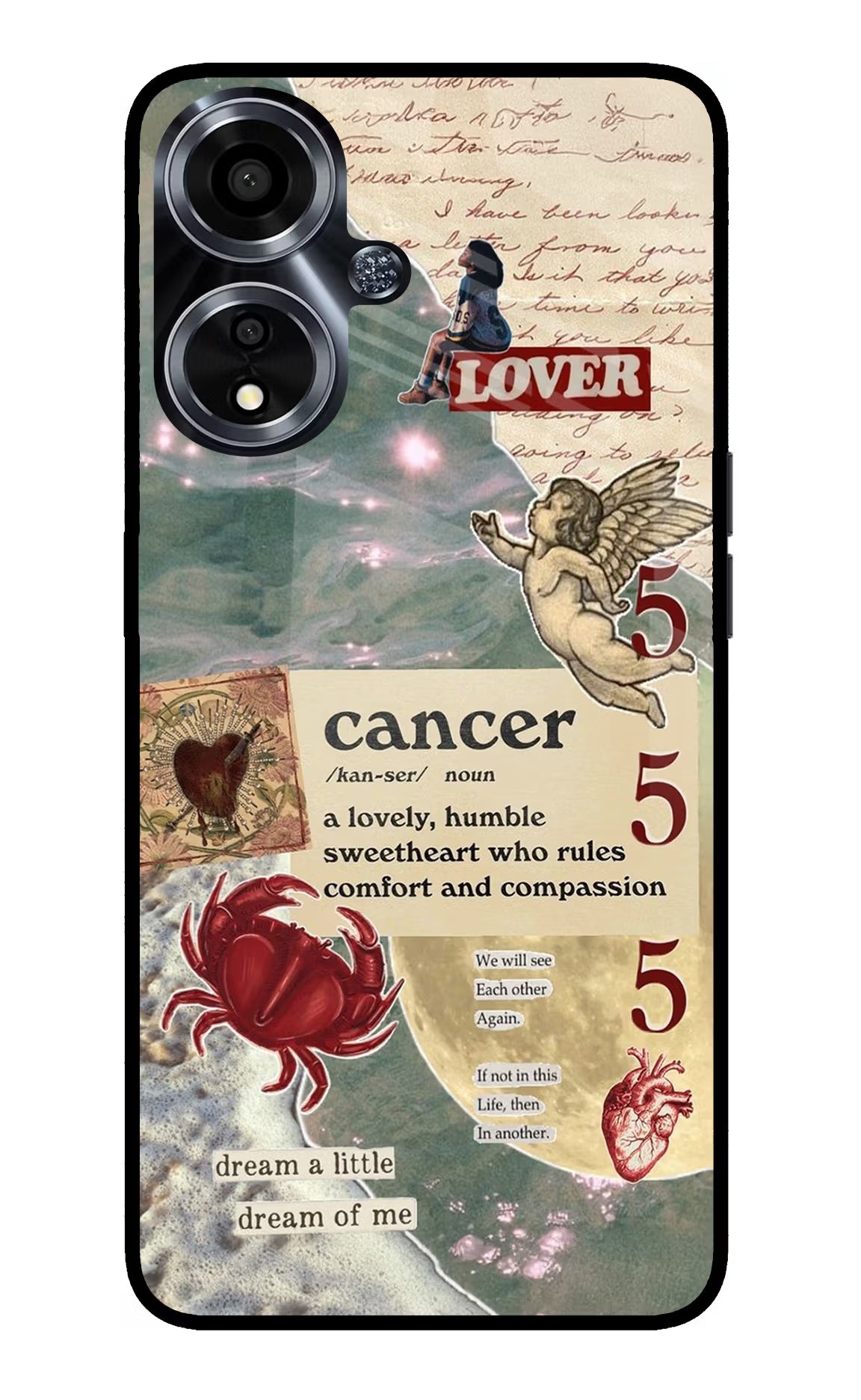 Cancer Zodiac Oppo A59 5G Glass Case - Cancer Zodiac Oppo A59 5G Glass Case Cancer Zodiac Oppo A59 5G Glass Case