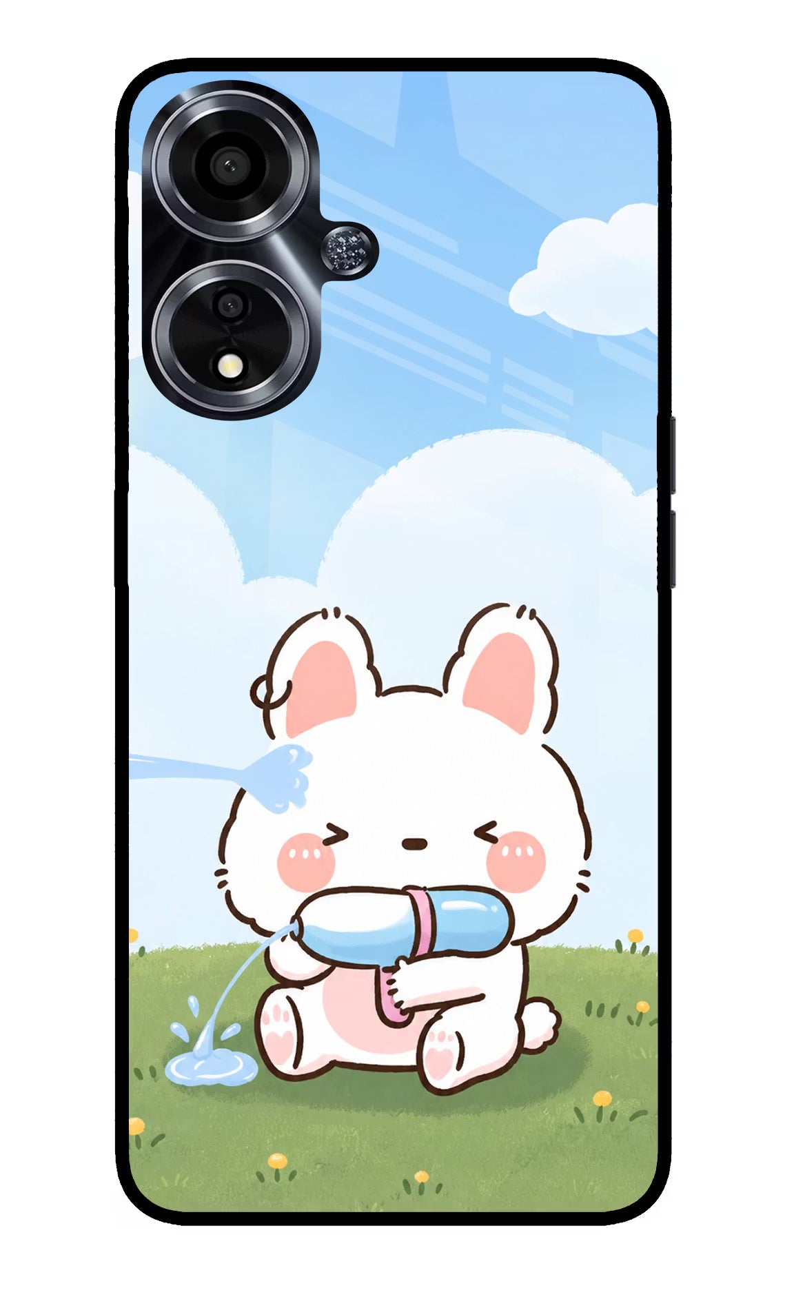 Bunny Treat Oppo A59 5G Glass Case - Bunny Treat Oppo A59 5G Glass Case Bunny Treat Oppo A59 5G Glass Case