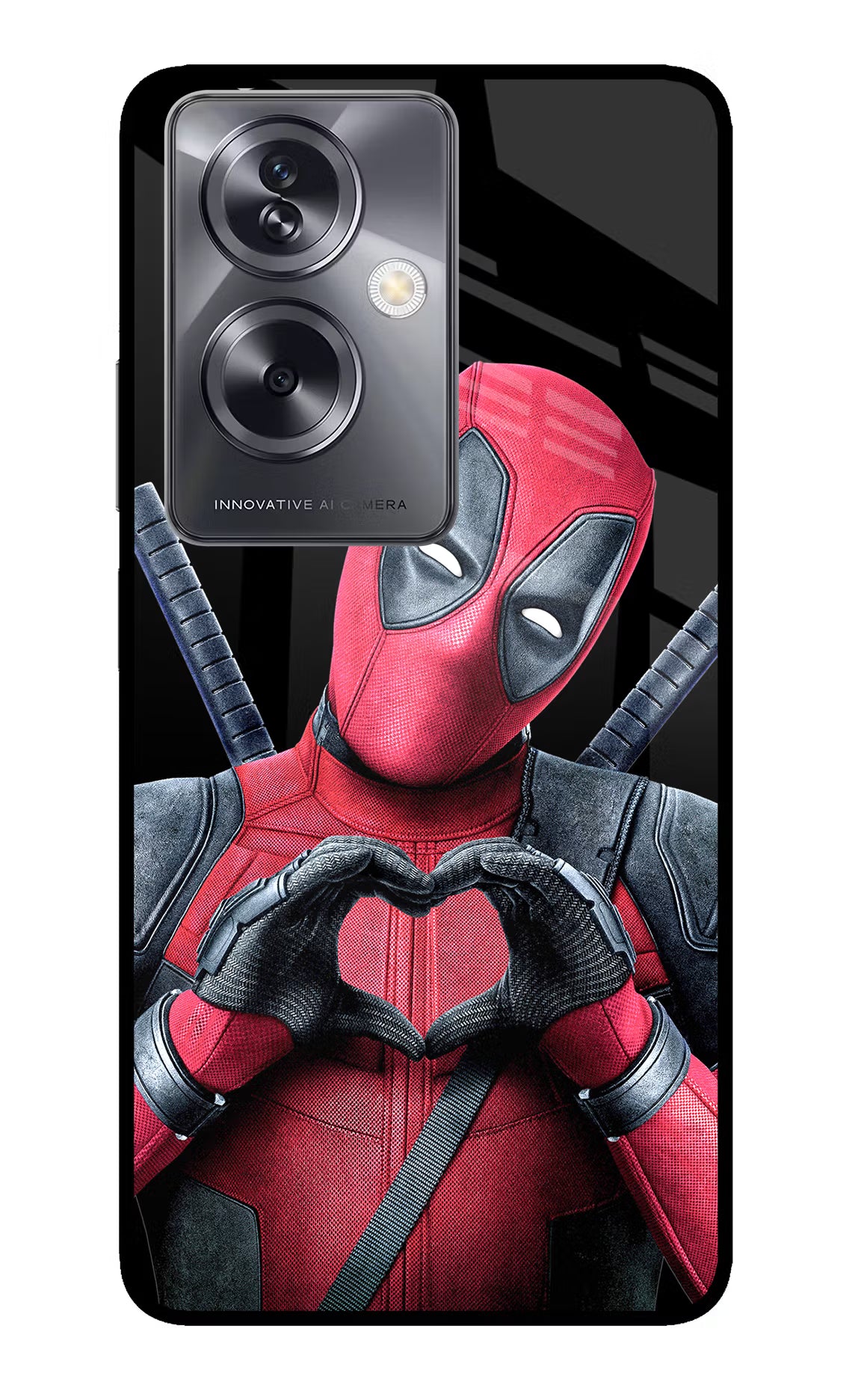 Deadpool Oppo A79 5G Glass Case - Deadpool Oppo A79 5G Glass Case Deadpool Oppo A79 5G Glass Case