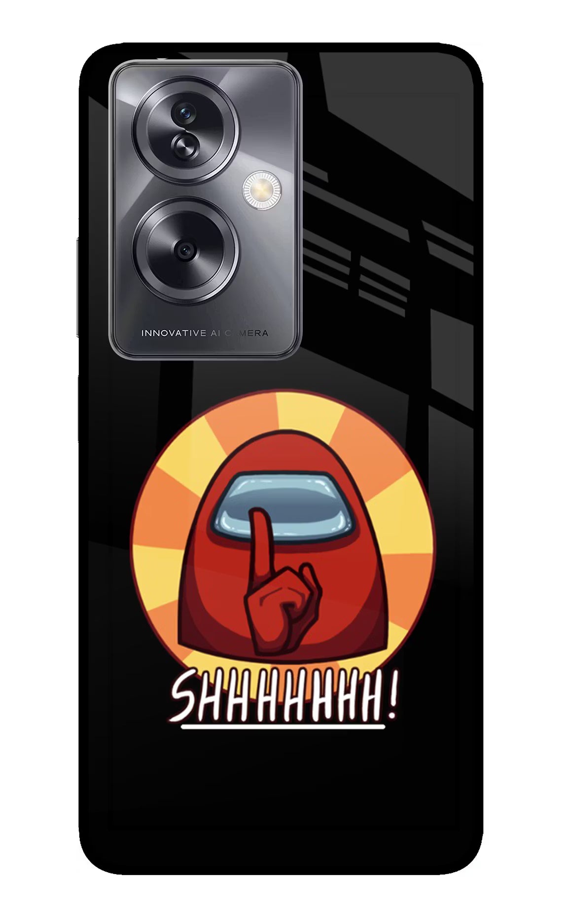 Among Us Shhh! Oppo A79 5G Glass Case - Among Us Shhh! Oppo A79 5G Glass Case Among Us Shhh! Oppo A79 5G Glass Case