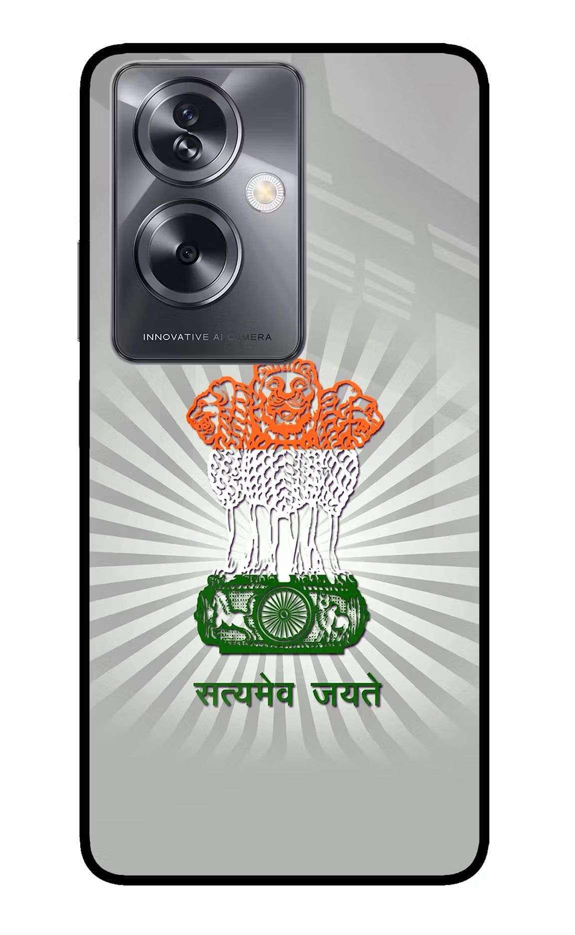 Satyamev Jayate Art Oppo A79 5G Glass Case - Satyamev Jayate Art Oppo A79 5G Glass Case Satyamev Jayate Art Oppo A79 5G Glass Case