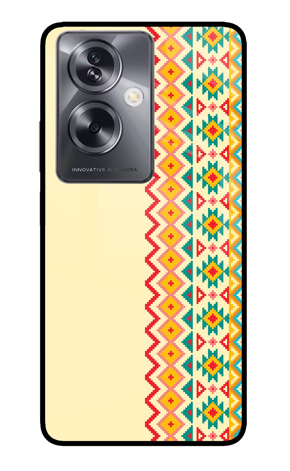 Ethnic Seamless Oppo A79 5G Glass Case - Ethnic Seamless Oppo A79 5G Glass Case Ethnic Seamless Oppo A79 5G Glass Case