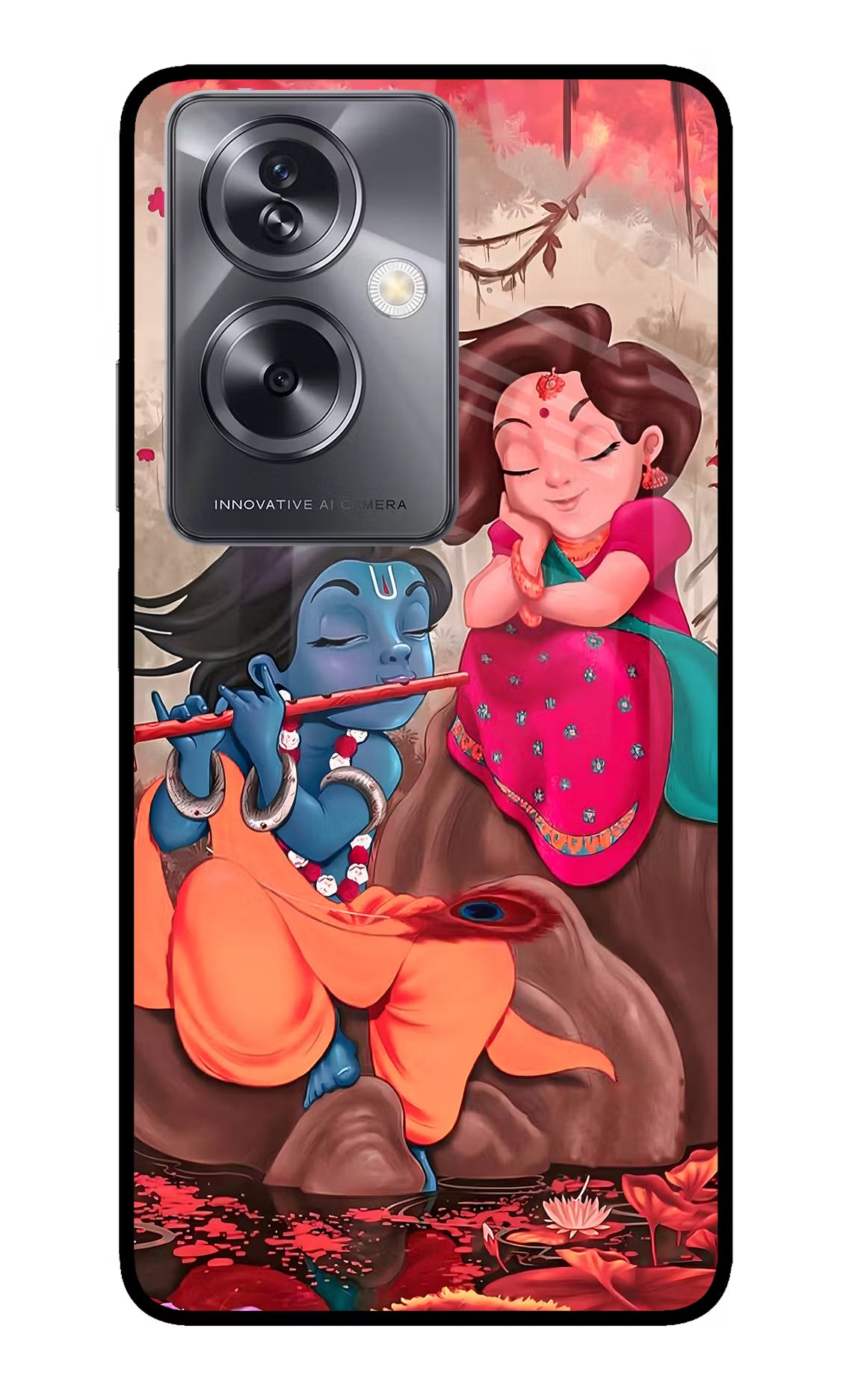 Radhe Krishna Oppo A79 5G Glass Case - Radhe Krishna Oppo A79 5G Glass Case Radhe Krishna Oppo A79 5G Glass Case