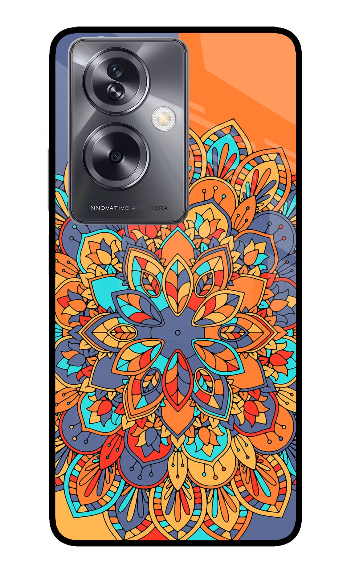 Color Mandala Oppo A79 5G Glass Case - Color Mandala Oppo A79 5G Glass Case Color Mandala Oppo A79 5G Glass Case