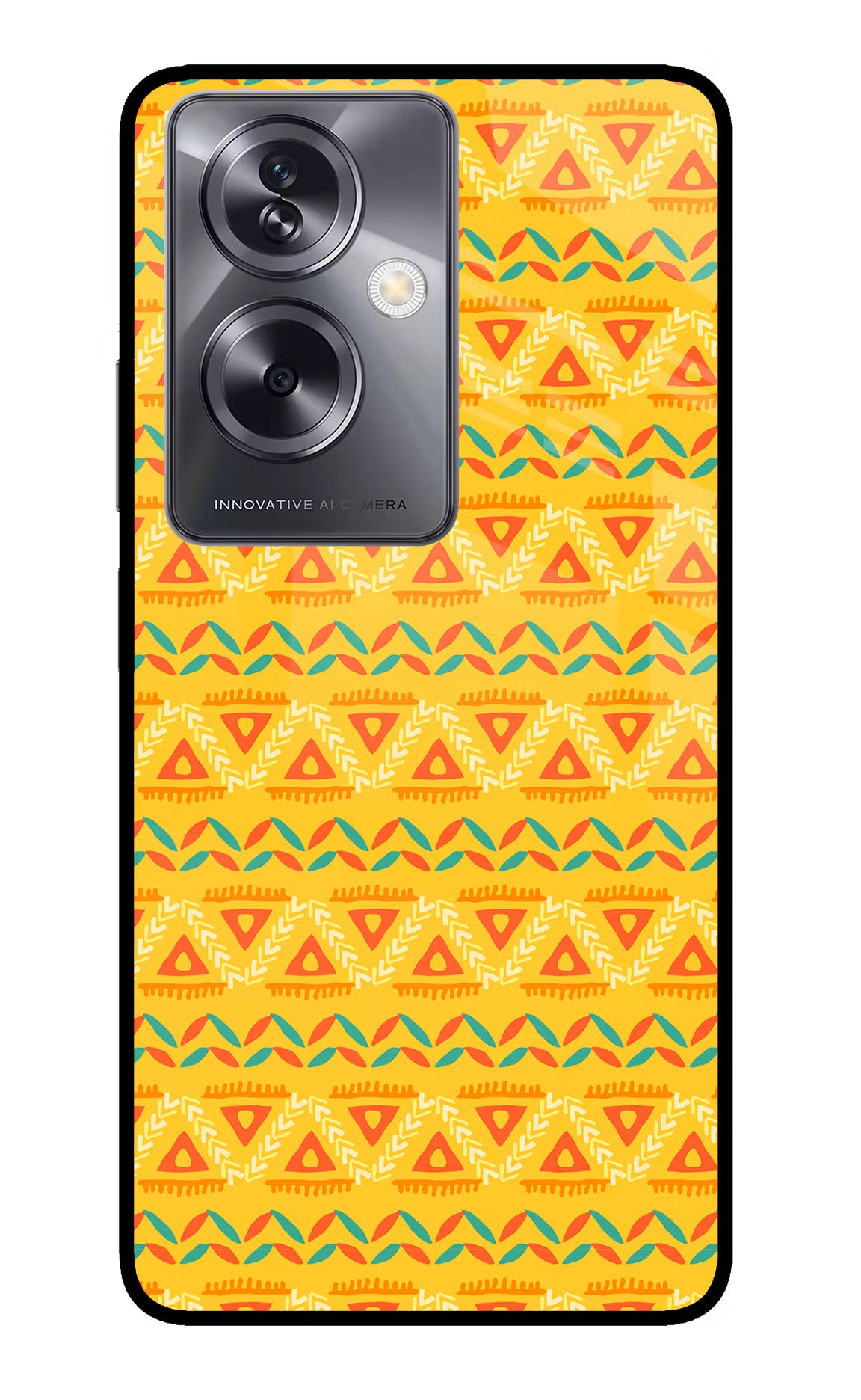 Tribal Pattern Oppo A79 5G Glass Case - Tribal Pattern Oppo A79 5G Glass Case Tribal Pattern Oppo A79 5G Glass Case
