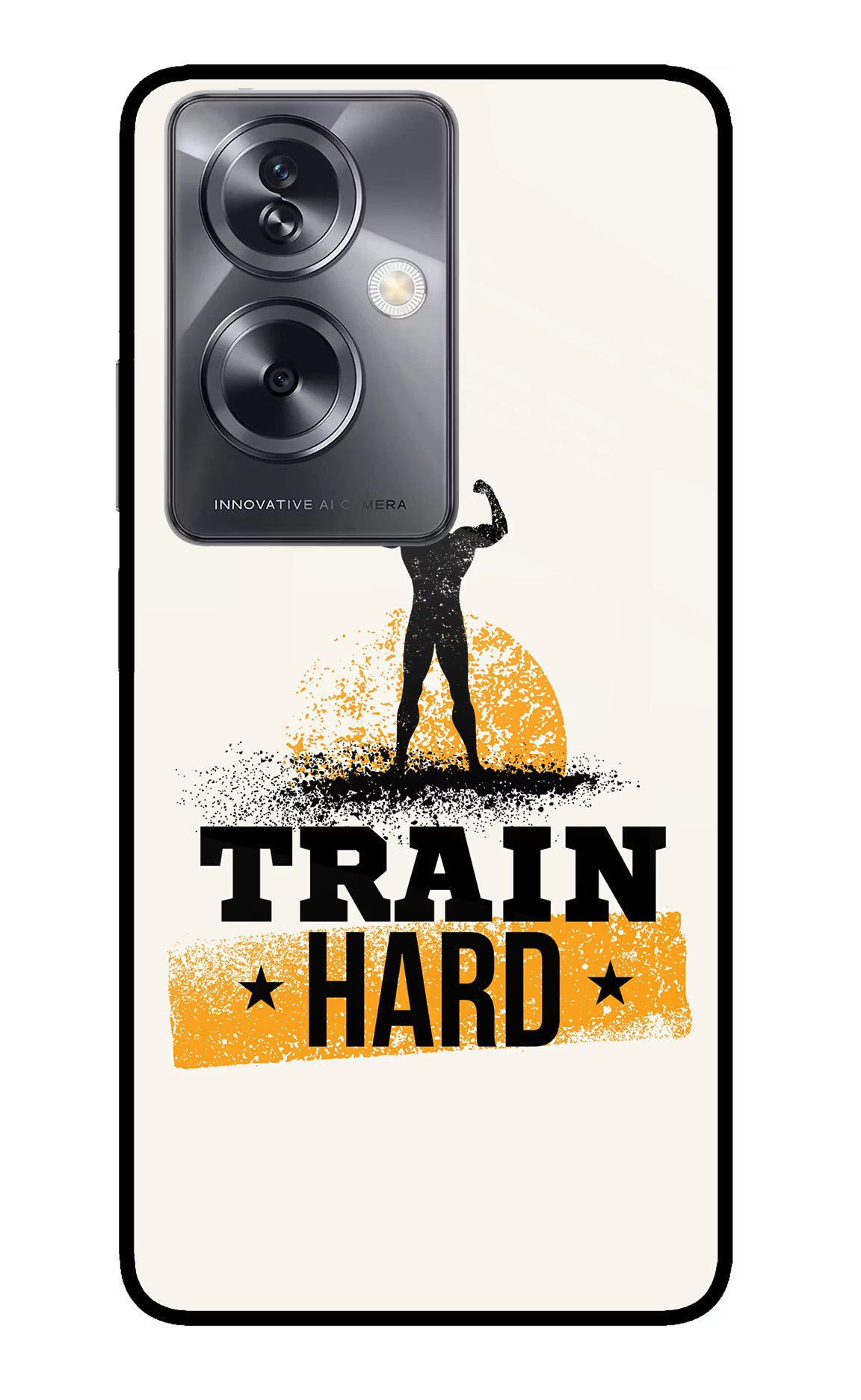 Train Hard Oppo A79 5G Glass Case - Train Hard Oppo A79 5G Glass Case Train Hard Oppo A79 5G Glass Case