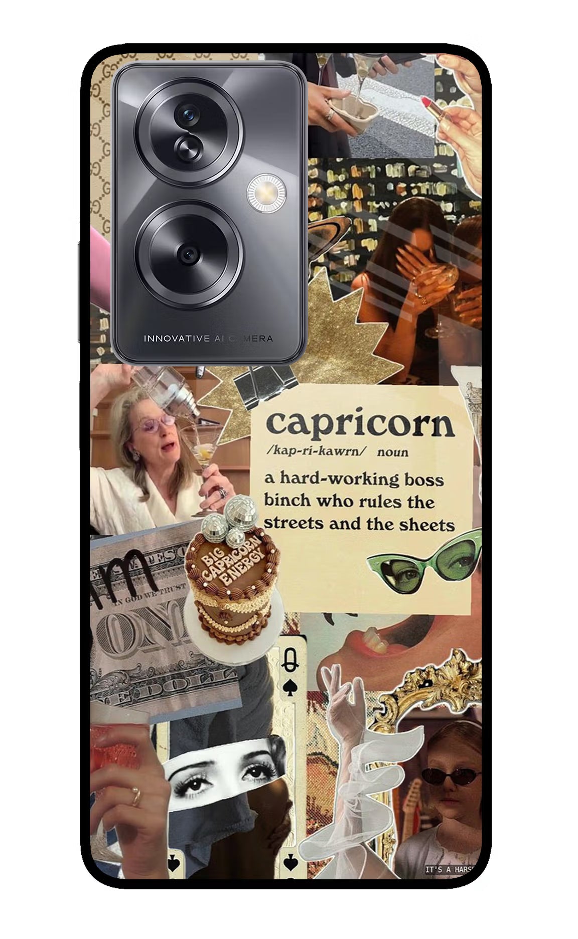 Capricorn Zodiac Oppo A79 5G Glass Case - Capricorn Zodiac Oppo A79 5G Glass Case Capricorn Zodiac Oppo A79 5G Glass Case