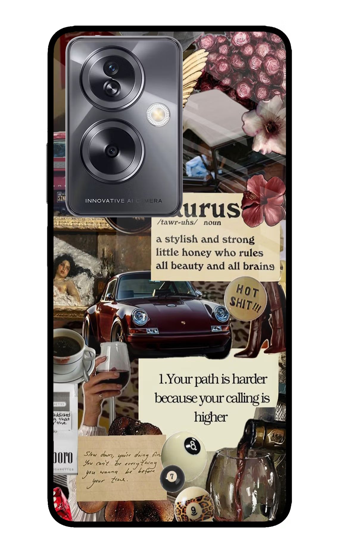 Taurus Zodiac Oppo A79 5G Glass Case - Taurus Zodiac Oppo A79 5G Glass Case Taurus Zodiac Oppo A79 5G Glass Case