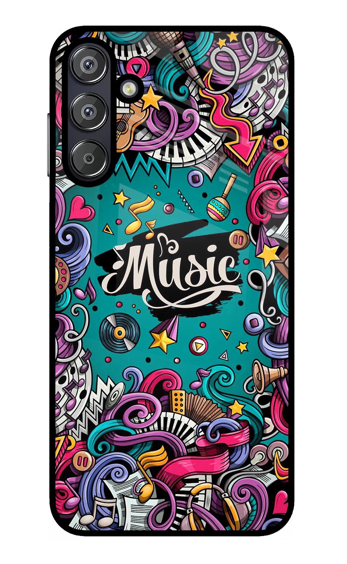 Music Graffiti Samsung F15 5G Glass Case - Music Graffiti Samsung F15 5G Glass Case Music Graffiti Samsung F15 5G Glass Case