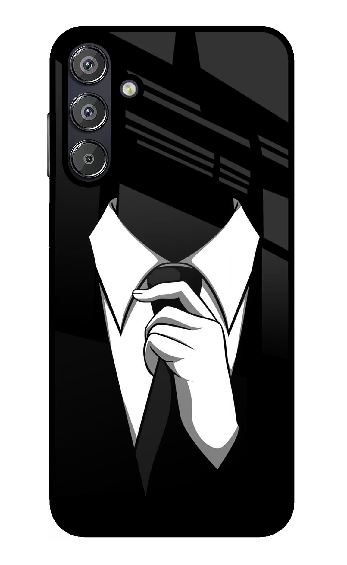Black Tie Samsung F15 5G Glass Case - Black Tie Samsung F15 5G Glass Case Black Tie Samsung F15 5G Glass Case