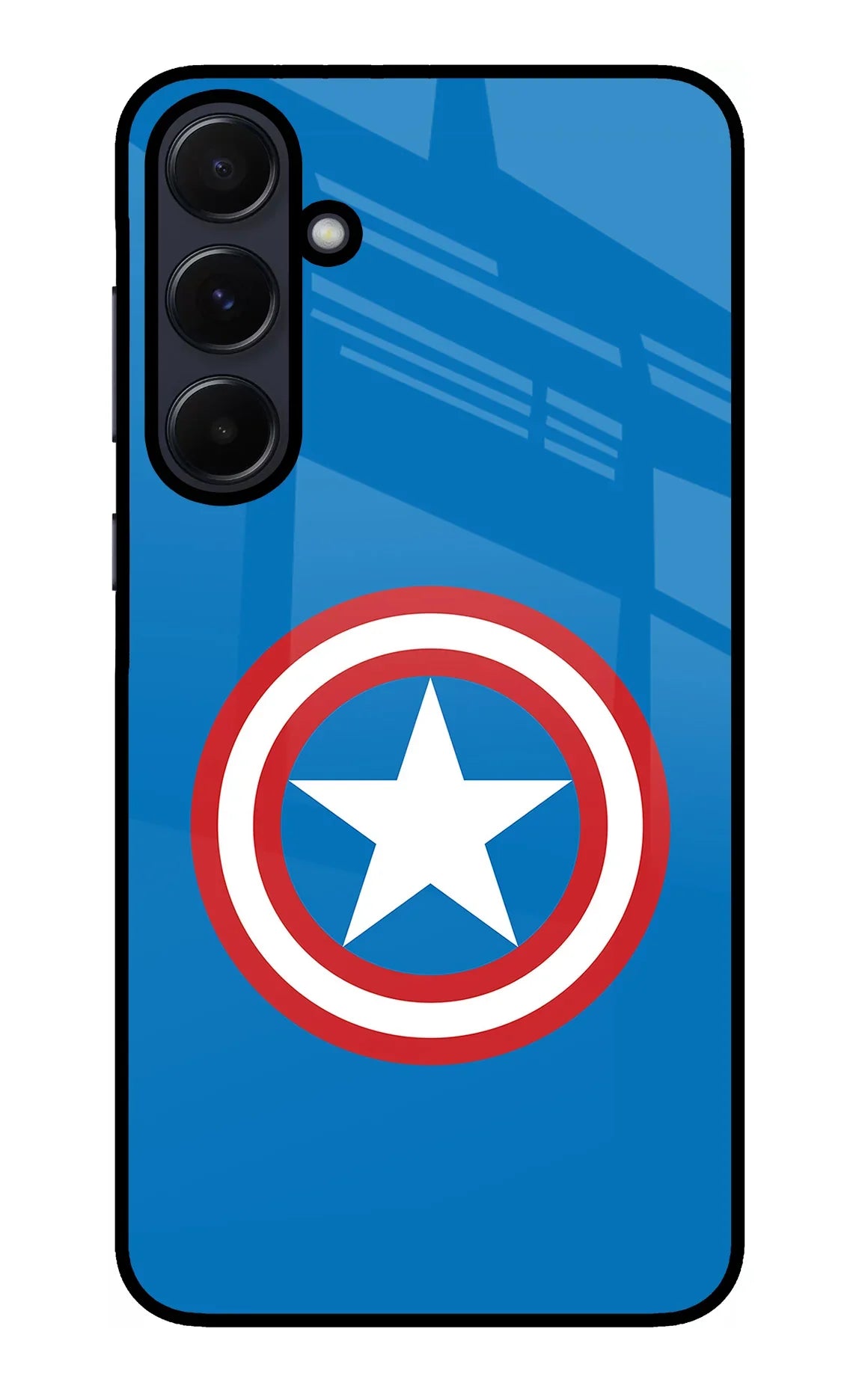 Captain America Logo Samsung A55 5G Glass Case - Captain America Logo Samsung A55 5G Glass Case Captain America Logo Samsung A55 5G Glass Case
