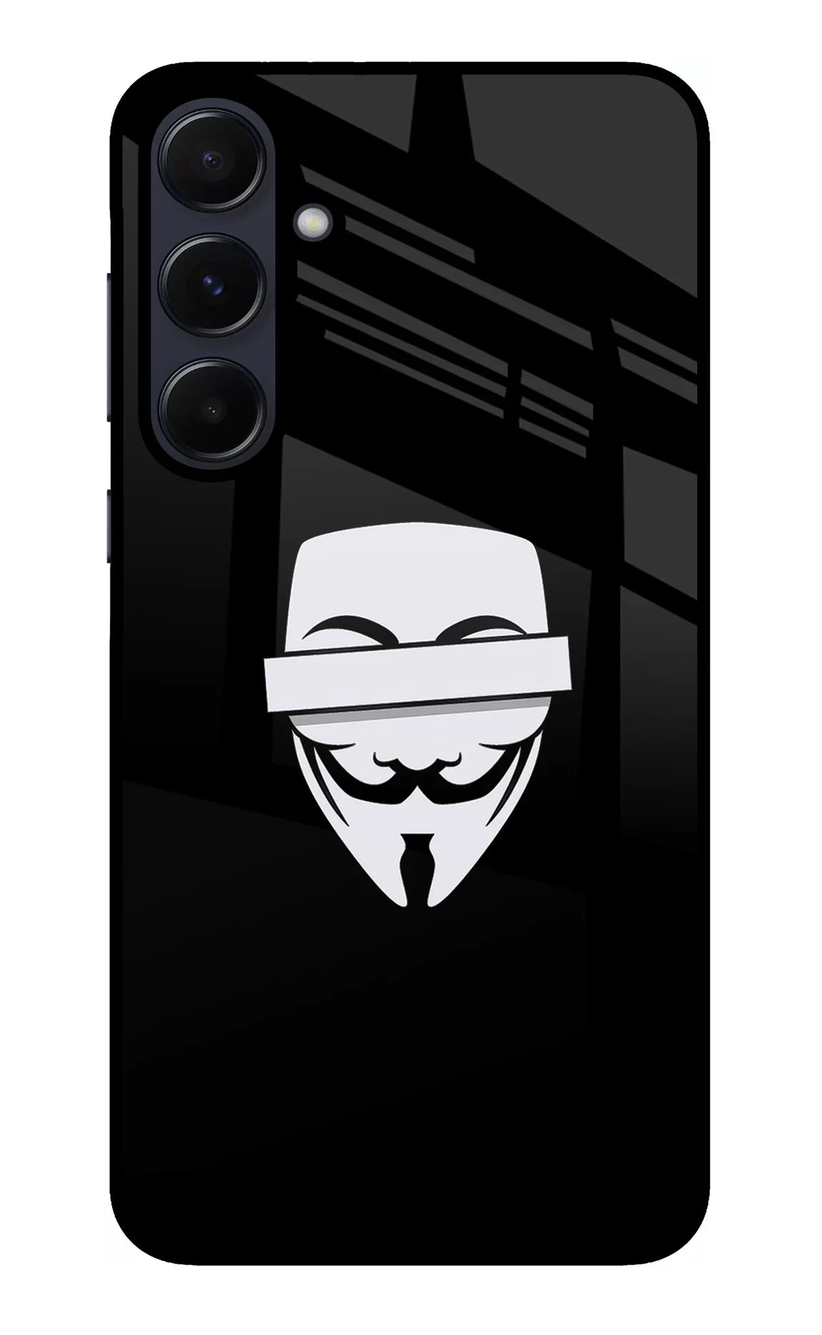 Anonymous Face Samsung A55 5G Glass Case - Anonymous Face Samsung A55 5G Glass Case Anonymous Face Samsung A55 5G Glass Case