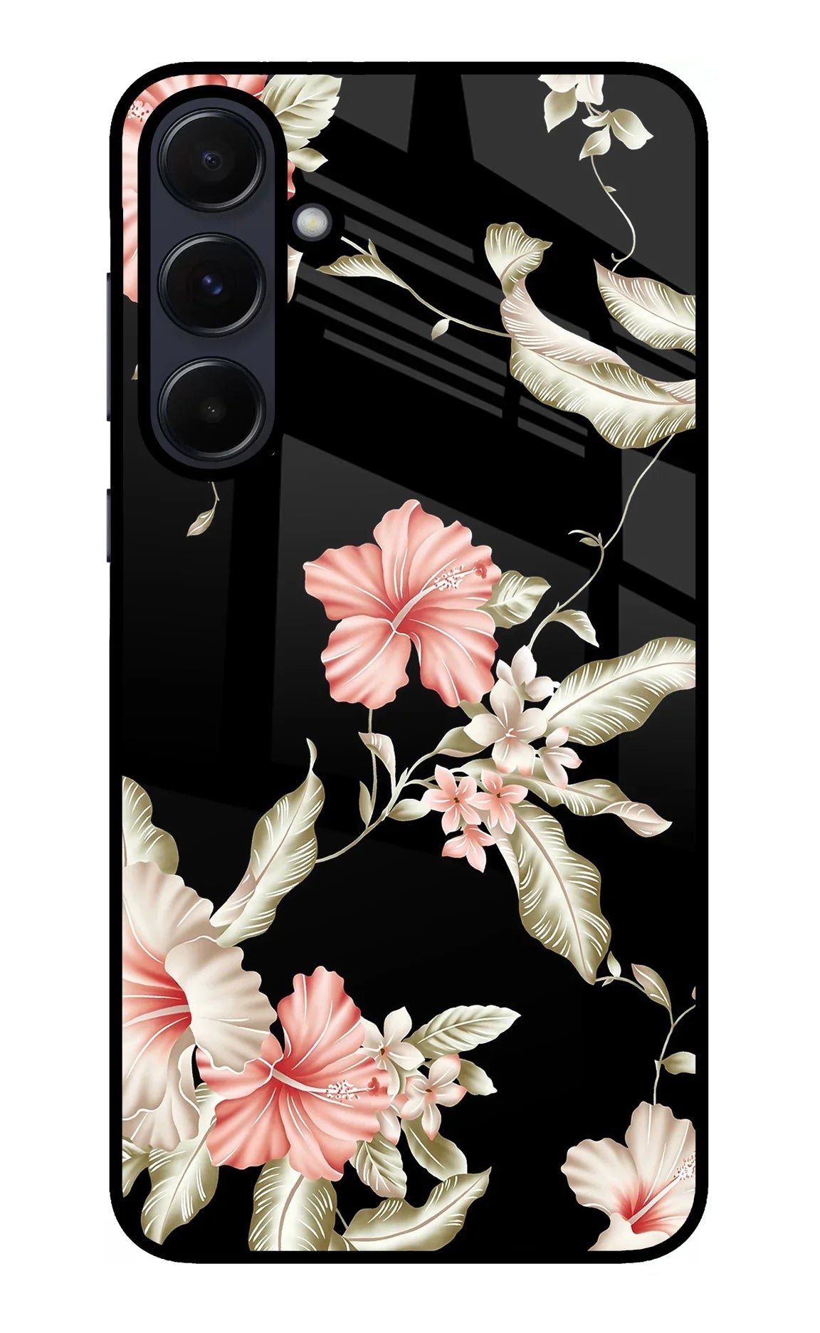 Flowers Samsung A55 5G Glass Case - Flowers Samsung A55 5G Glass Case Flowers Samsung A55 5G Glass Case