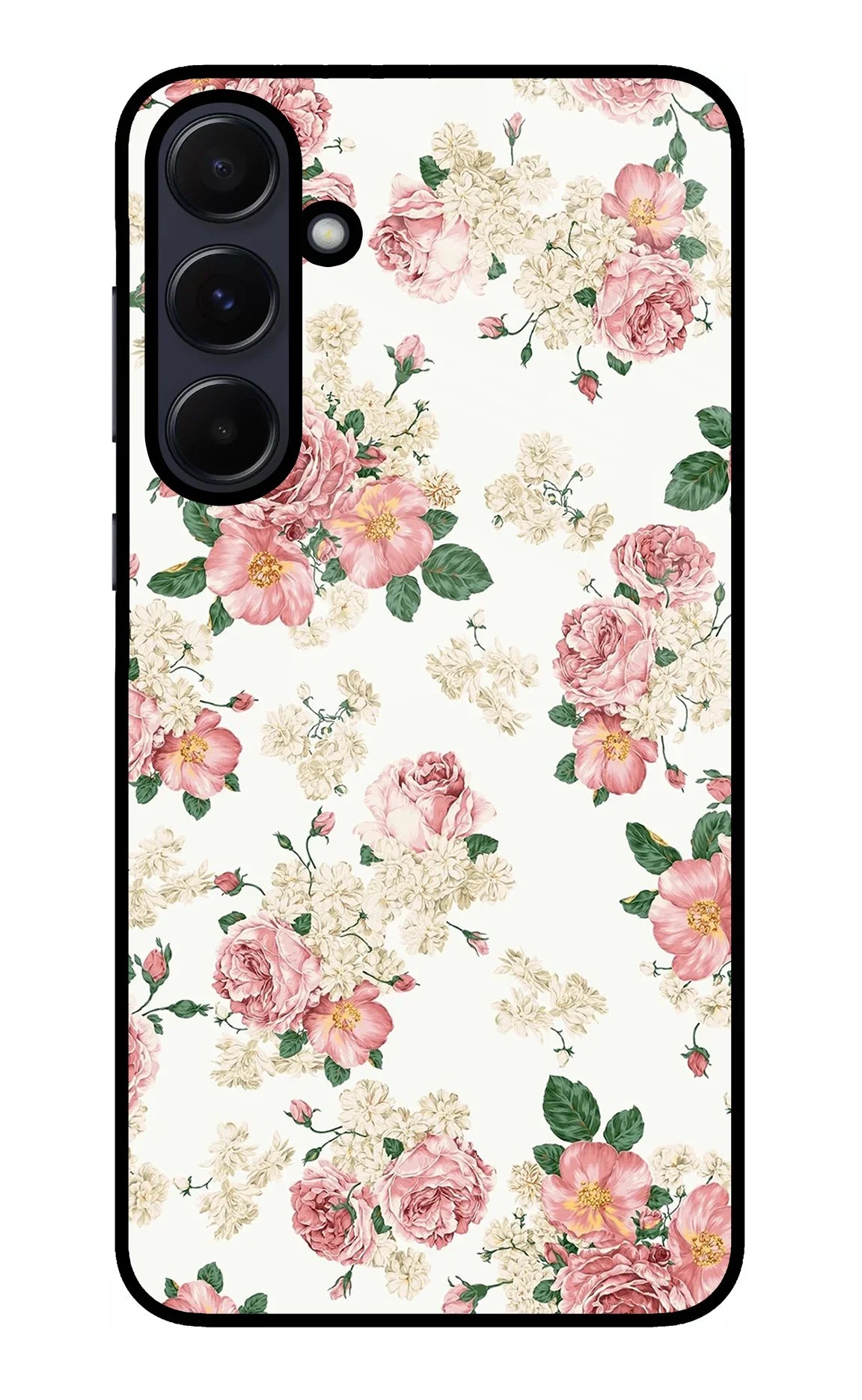 Flowers Samsung A55 5G Glass Case - Flowers Samsung A55 5G Glass Case Flowers Samsung A55 5G Glass Case