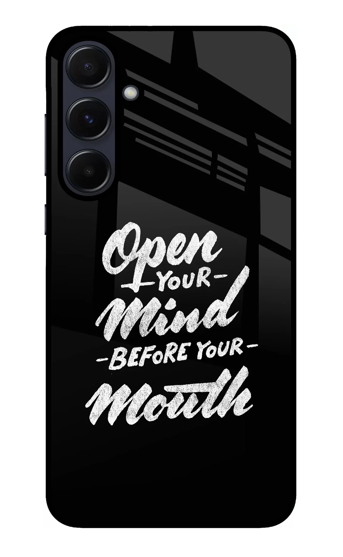 Open Your Mind Before Your Mouth Samsung A55 5G Glass Case - Open Your Mind Before Your Mouth Samsung A55 5G Glass Case Open Your Mind Before Your Mouth Samsung A55 5G Glass Case