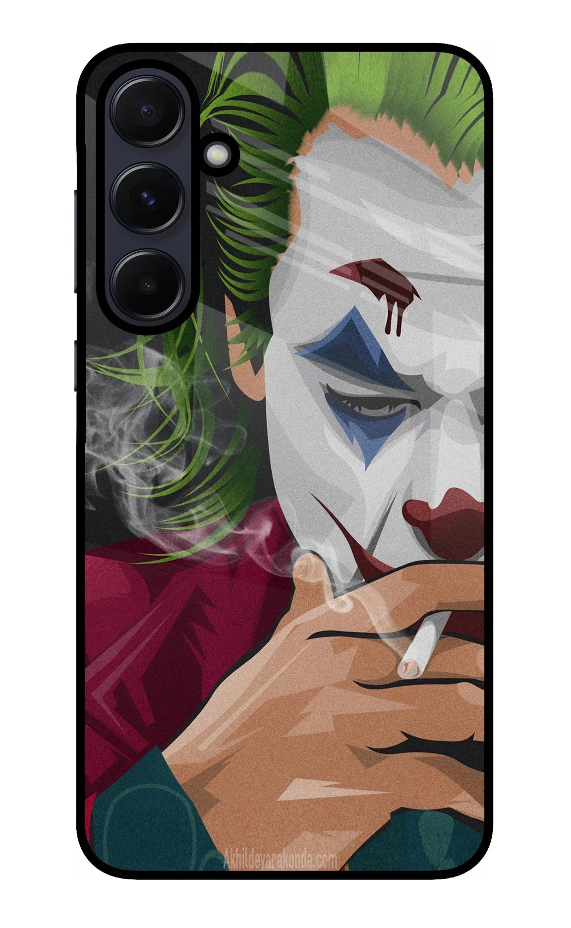 Joker Smoking Samsung A55 5G Glass Case - Joker Smoking Samsung A55 5G Glass Case Joker Smoking Samsung A55 5G Glass Case