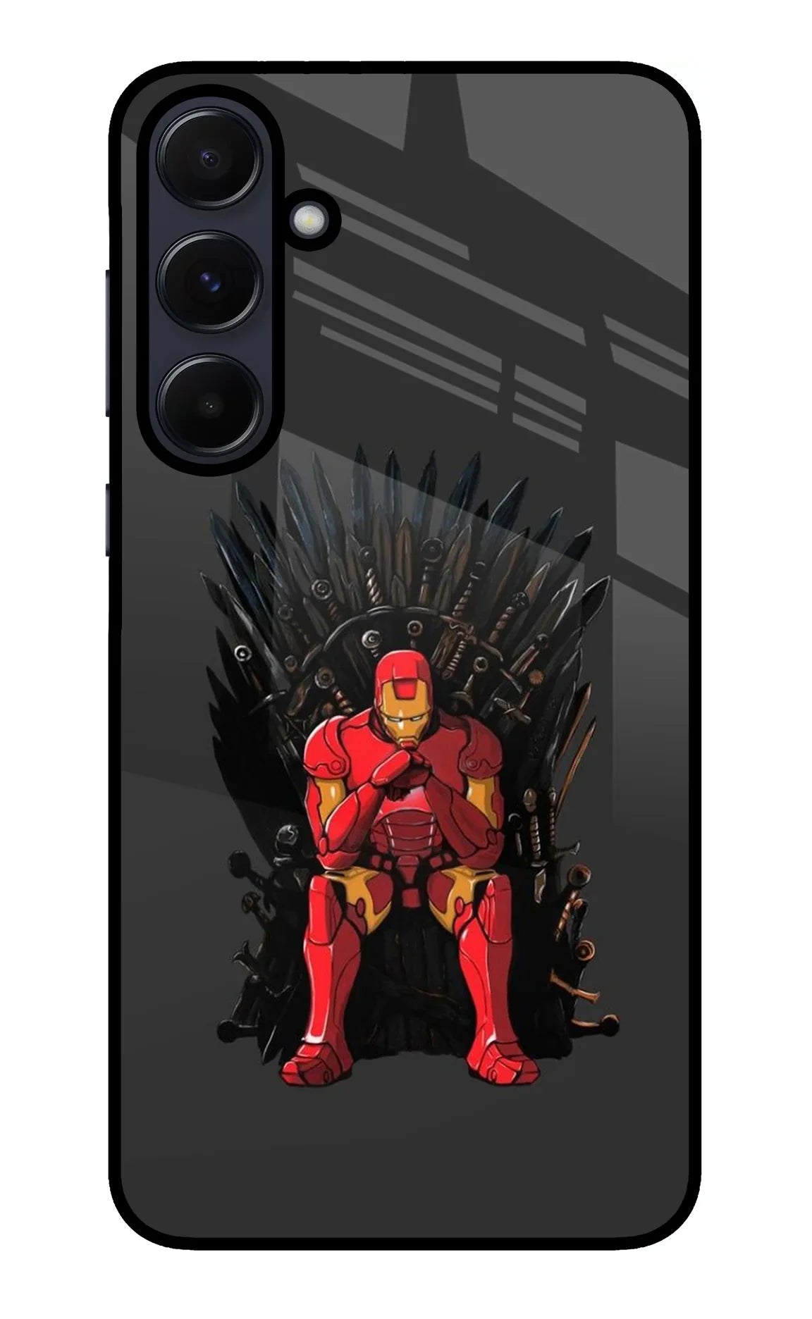 Ironman Throne Samsung A55 5G Glass Case - Ironman Throne Samsung A55 5G Glass Case Ironman Throne Samsung A55 5G Glass Case