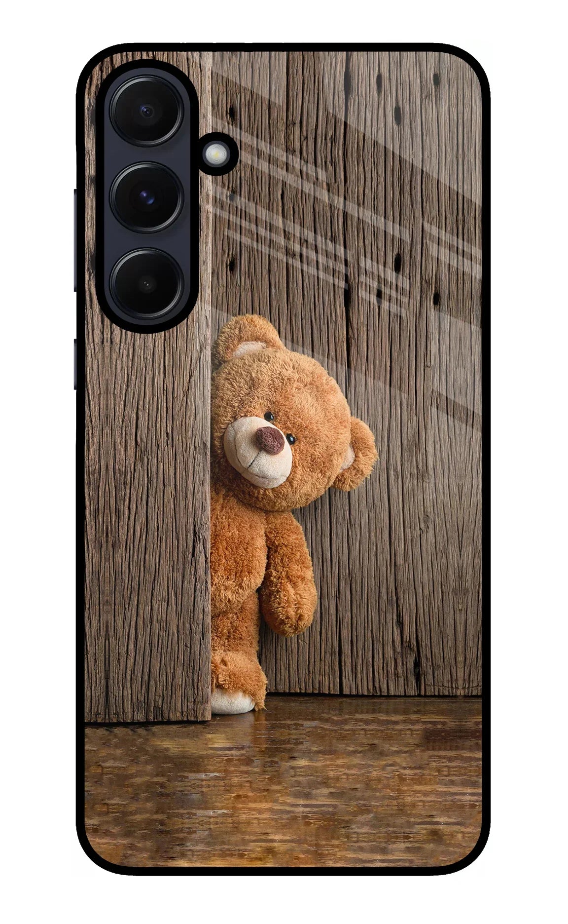 Teddy Wooden Samsung A55 5G Glass Case - Teddy Wooden Samsung A55 5G Glass Case Teddy Wooden Samsung A55 5G Glass Case