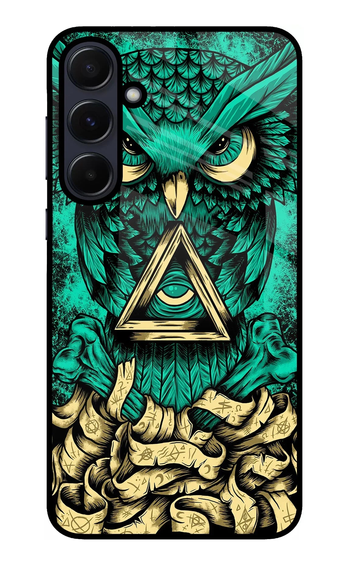 Green Owl Samsung A55 5G Glass Case - Green Owl Samsung A55 5G Glass Case Green Owl Samsung A55 5G Glass Case