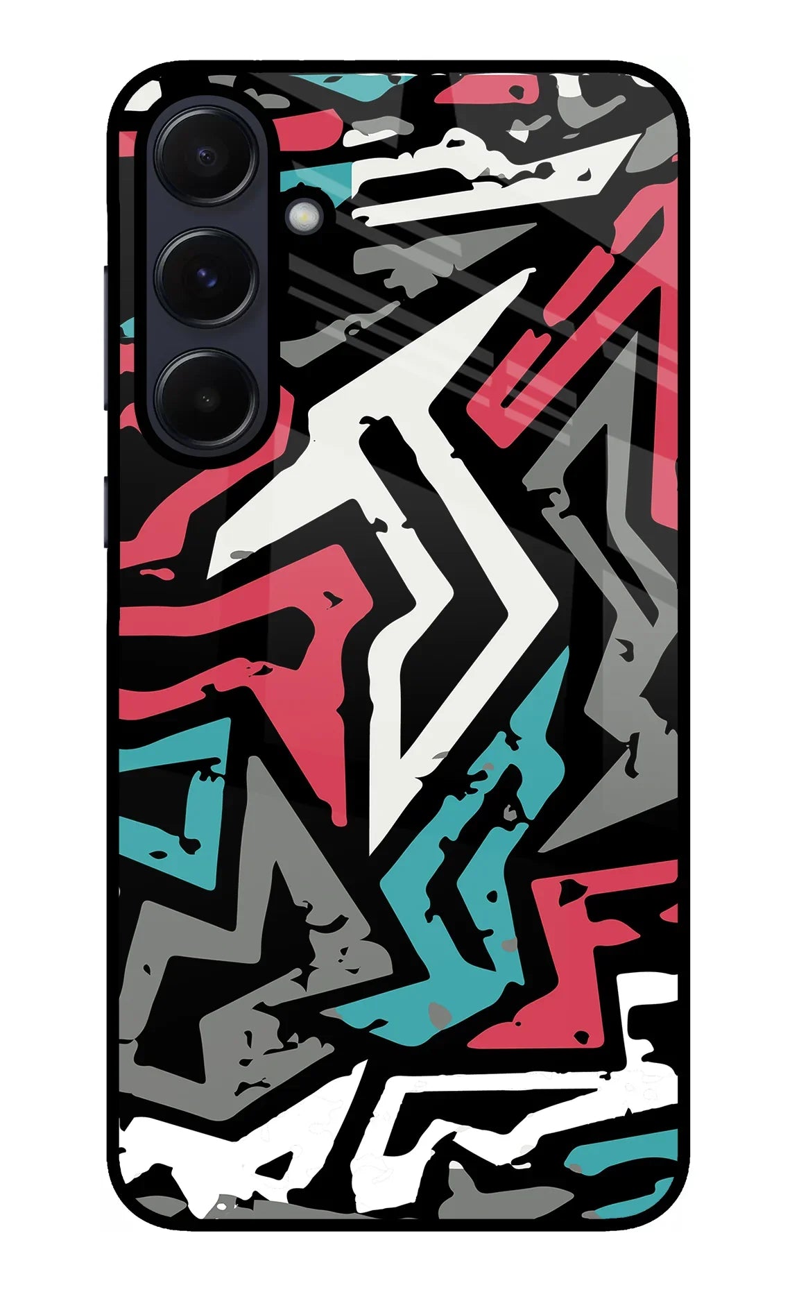 Geometric Graffiti Samsung A55 5G Glass Case - Geometric Graffiti Samsung A55 5G Glass Case Geometric Graffiti Samsung A55 5G Glass Case