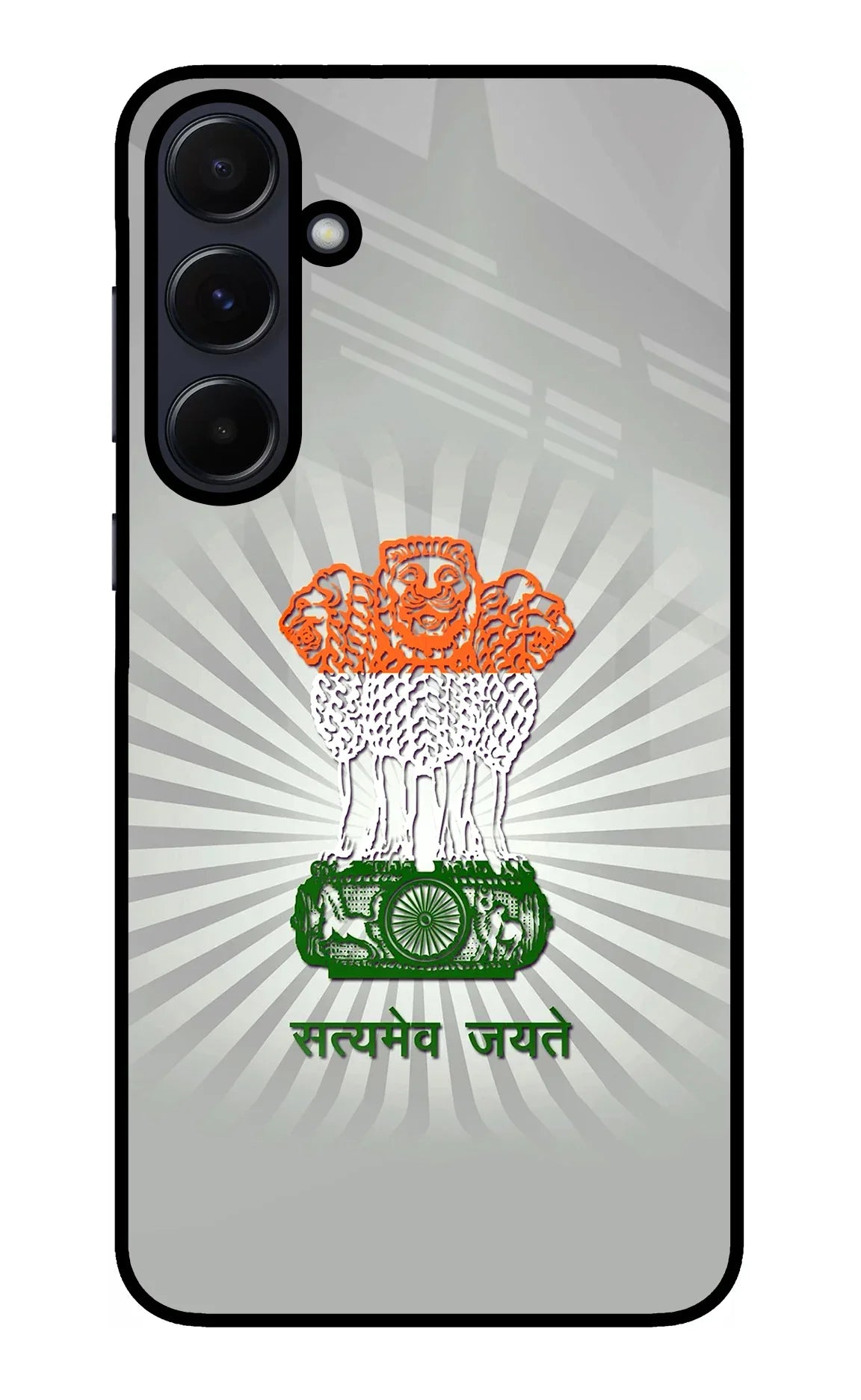 Satyamev Jayate Art Samsung A55 5G Glass Case - Satyamev Jayate Art Samsung A55 5G Glass Case Satyamev Jayate Art Samsung A55 5G Glass Case