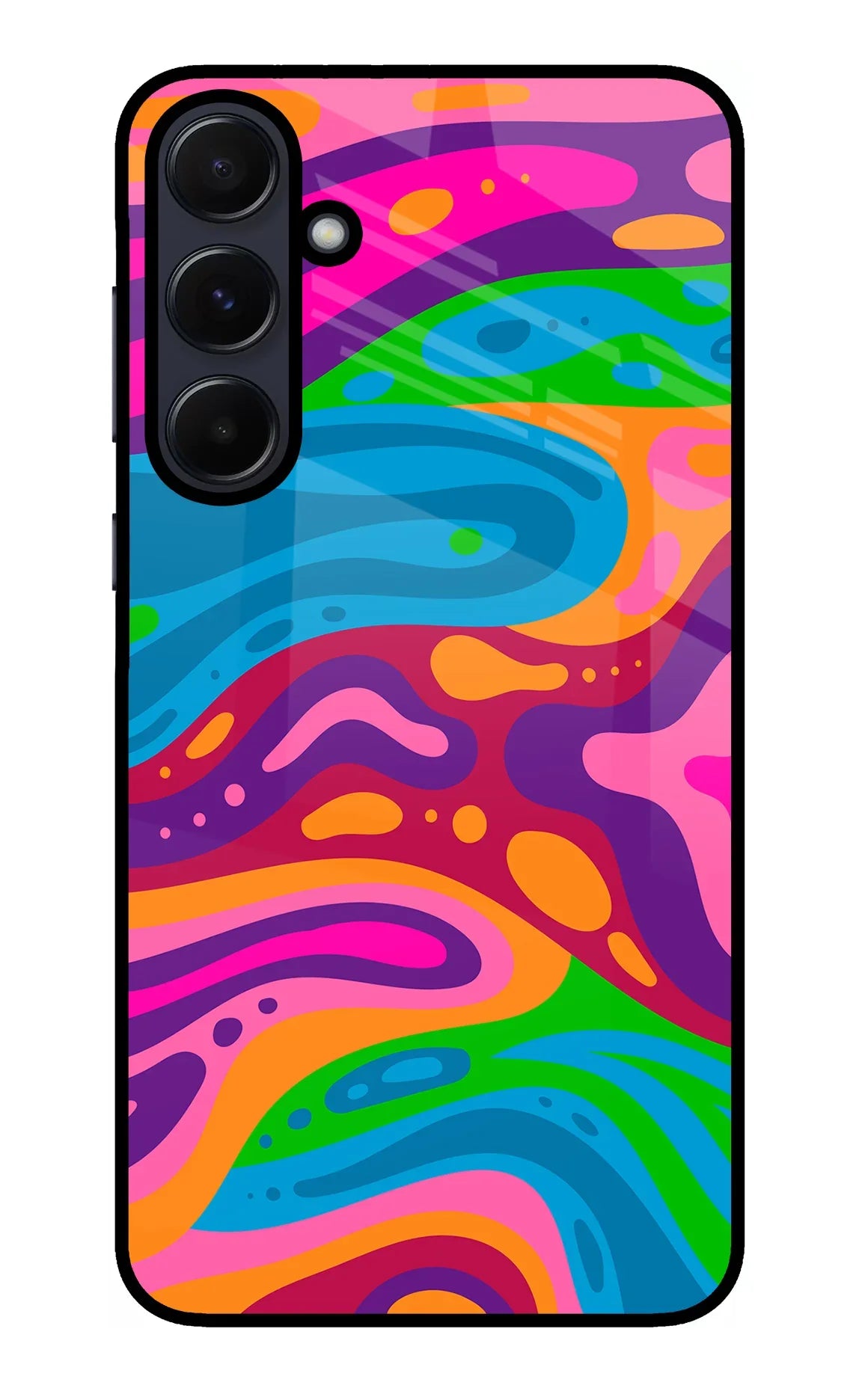Trippy Pattern Samsung A55 5G Glass Case - Trippy Pattern Samsung A55 5G Glass Case Trippy Pattern Samsung A55 5G Glass Case