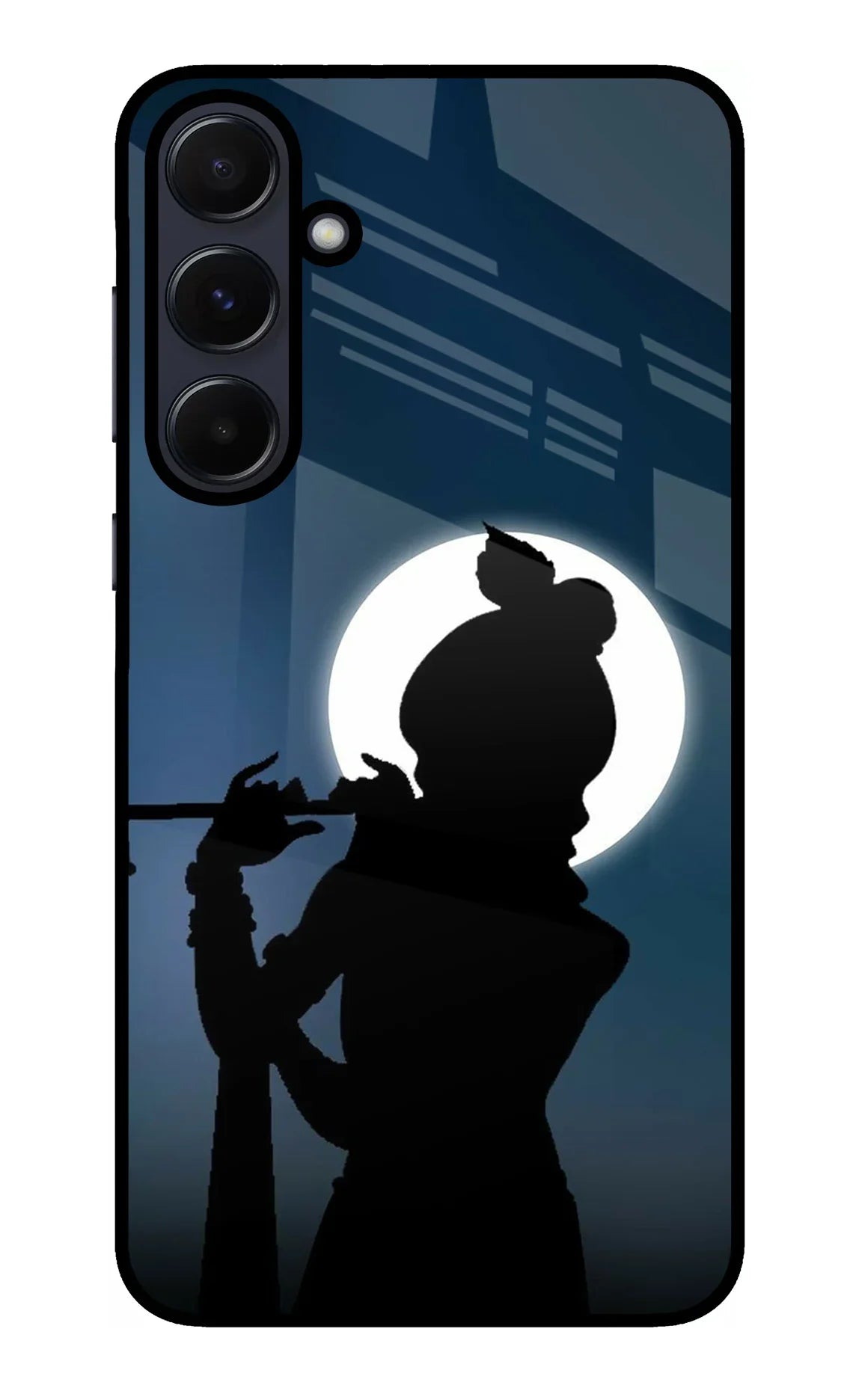 Shri Krishna Silhouette Samsung A55 5G Glass Case - Shri Krishna Silhouette Samsung A55 5G Glass Case Shri Krishna Silhouette Samsung A55 5G Glass Case