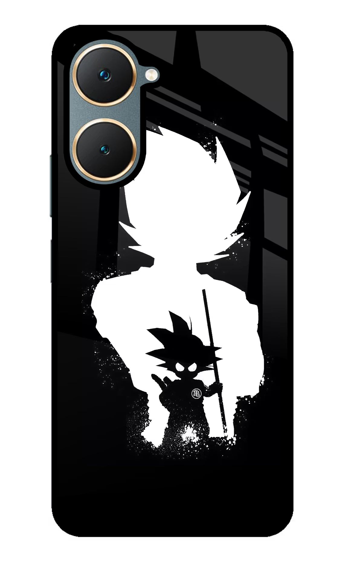 Goku Shadow Vivo Y18/Y18e Glass Case - Goku Shadow Vivo Y18/Y18e Glass Case Goku Shadow Vivo Y18/Y18e Glass Case