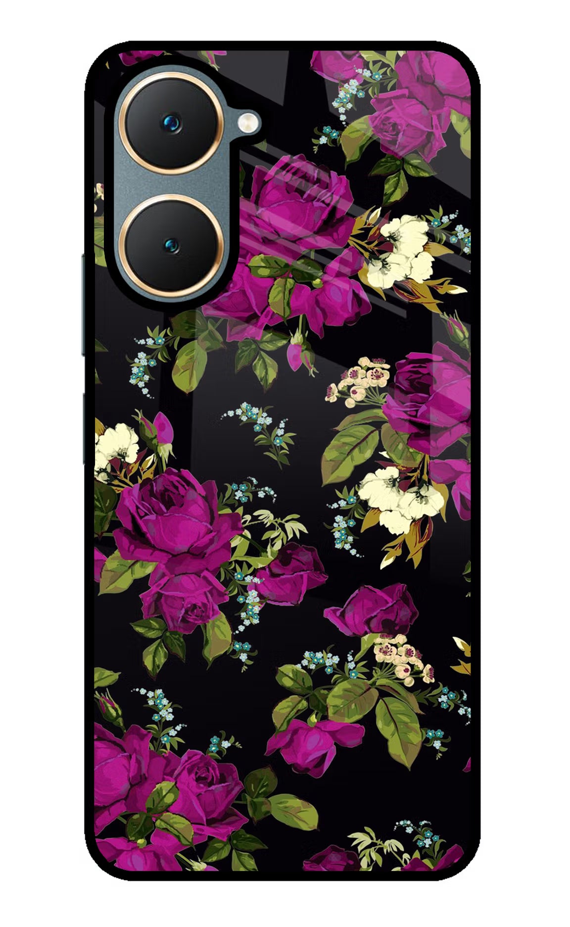Flowers Vivo Y18/Y18e Glass Case - Flowers Vivo Y18/Y18e Glass Case Flowers Vivo Y18/Y18e Glass Case