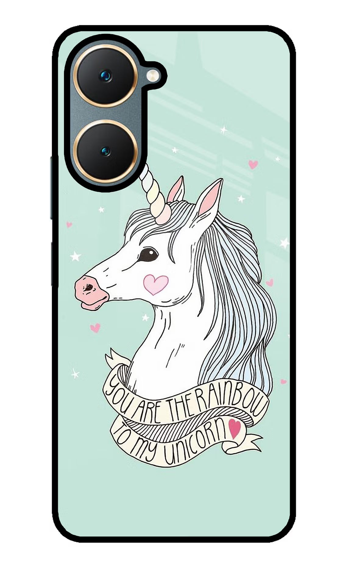 Unicorn Wallpaper Vivo Y18/Y18e Glass Case - Unicorn Wallpaper Vivo Y18/Y18e Glass Case Unicorn Wallpaper Vivo Y18/Y18e Glass Case