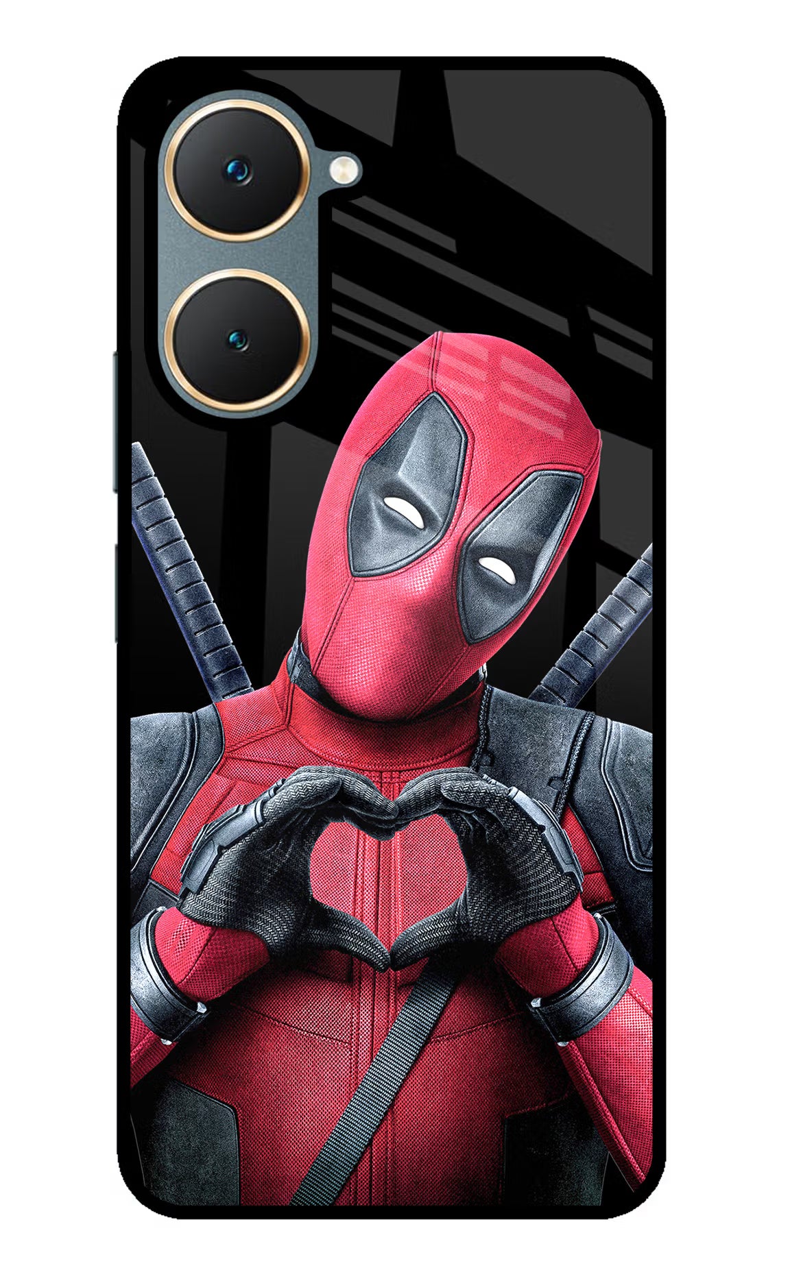 Deadpool Vivo Y18/Y18e Glass Case - Deadpool Vivo Y18/Y18e Glass Case Deadpool Vivo Y18/Y18e Glass Case