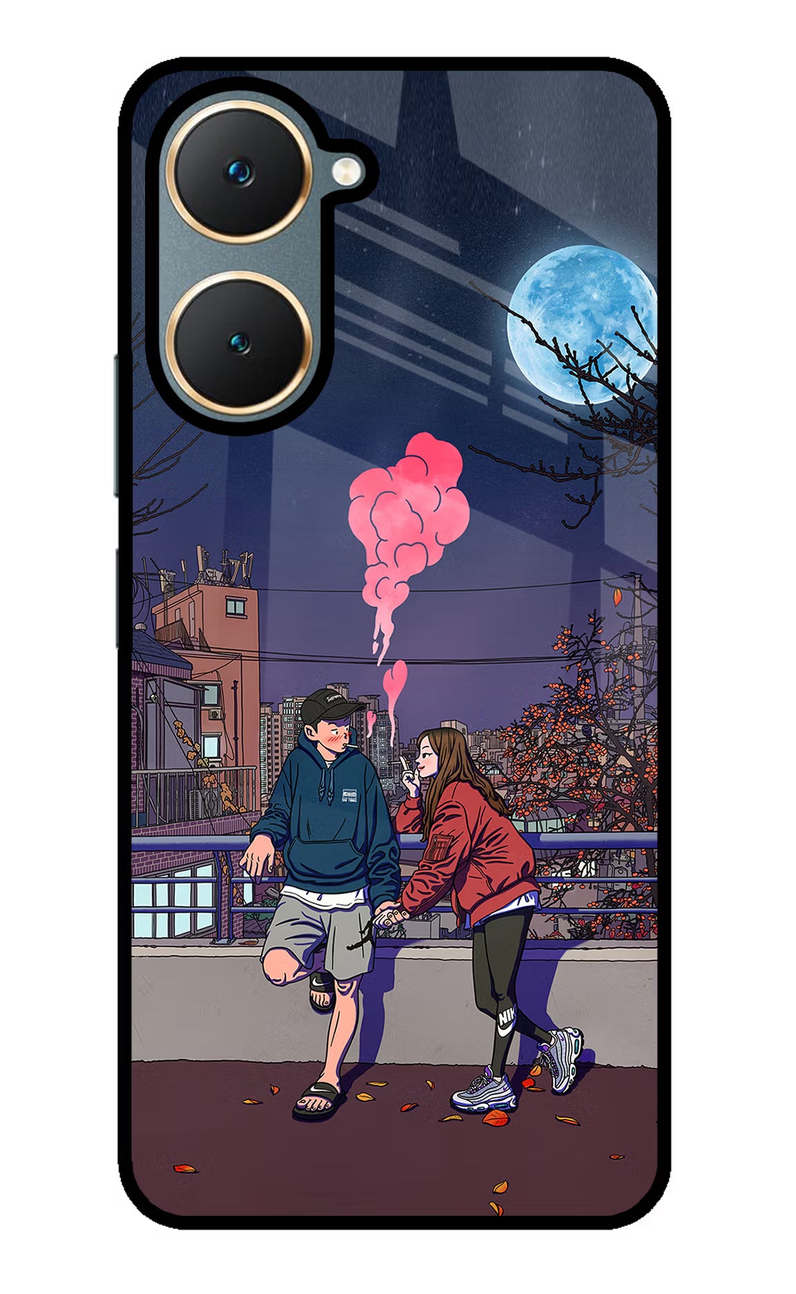Chilling Couple Vivo Y18/Y18e Glass Case - Chilling Couple Vivo Y18/Y18e Glass Case Chilling Couple Vivo Y18/Y18e Glass Case