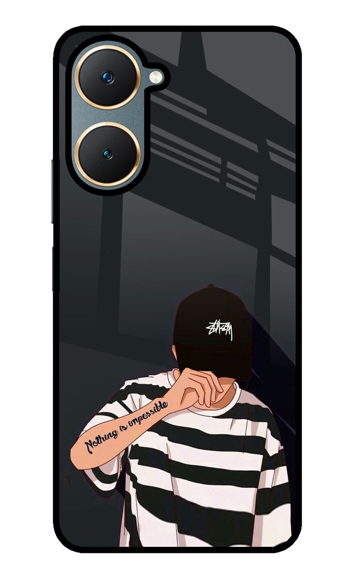 Aesthetic Boy Vivo Y18/Y18e Glass Case - Aesthetic Boy Vivo Y18/Y18e Glass Case Aesthetic Boy Vivo Y18/Y18e Glass Case