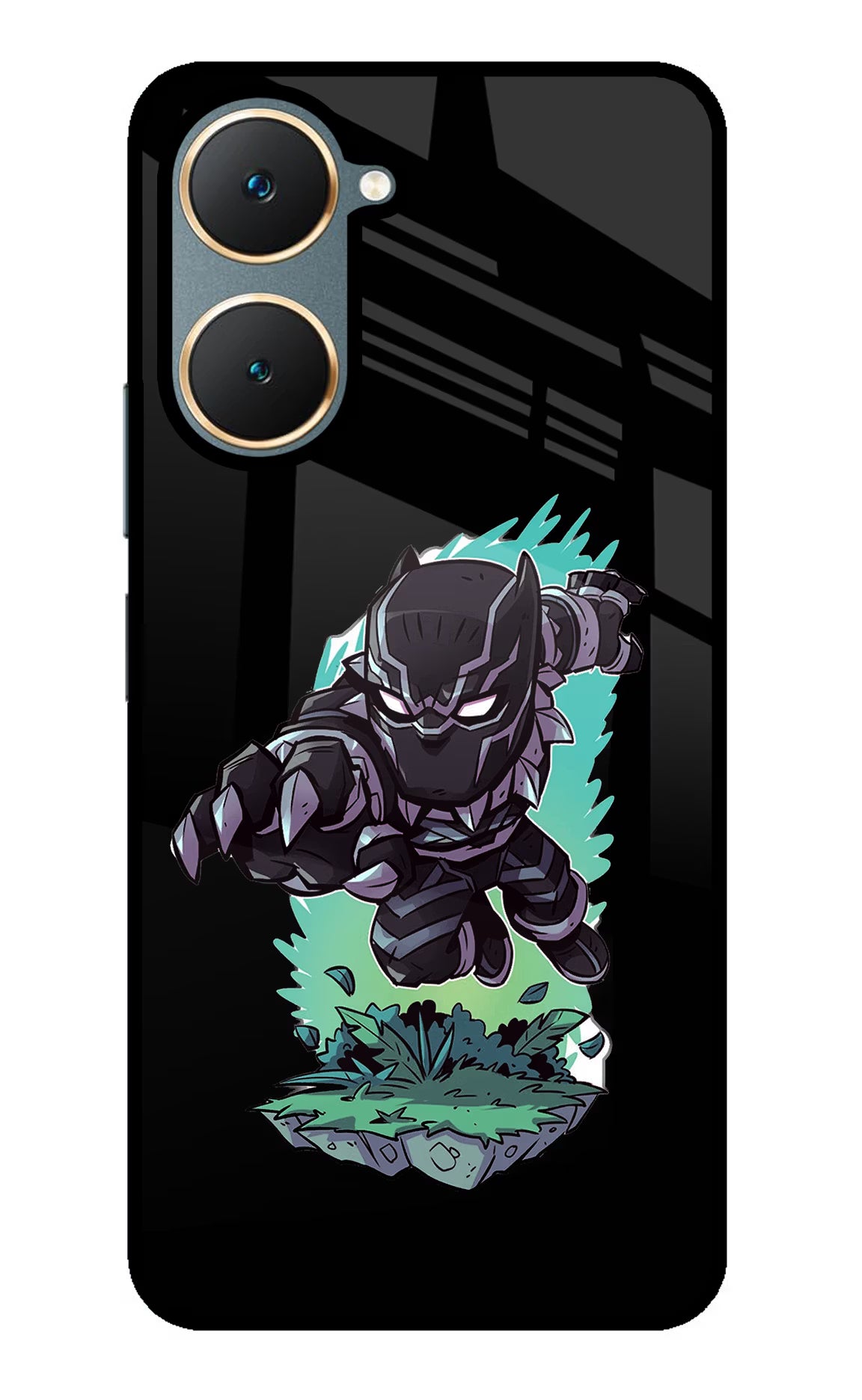 Black Panther Vivo Y18/Y18e Glass Case - Black Panther Vivo Y18/Y18e Glass Case Black Panther Vivo Y18/Y18e Glass Case