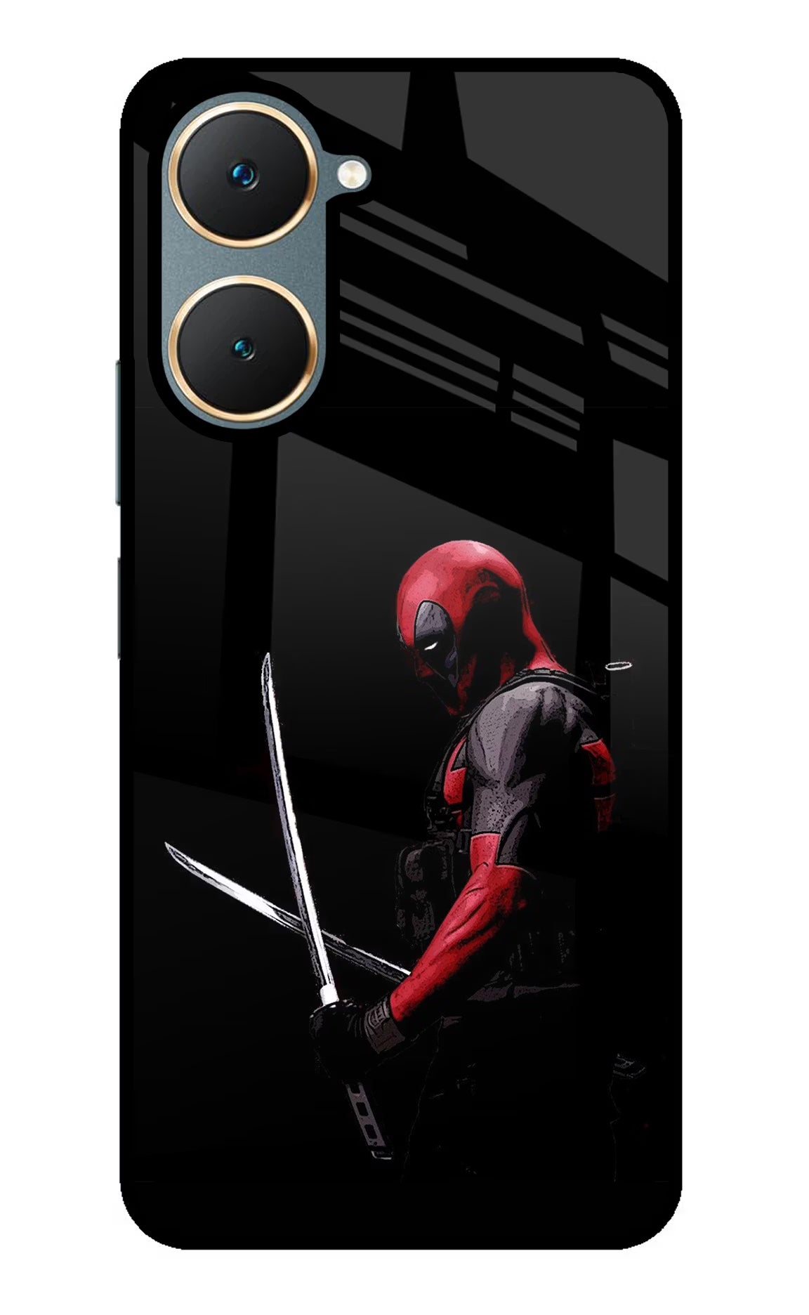 Deadpool Vivo Y18/Y18e Glass Case - Deadpool Vivo Y18/Y18e Glass Case Deadpool Vivo Y18/Y18e Glass Case