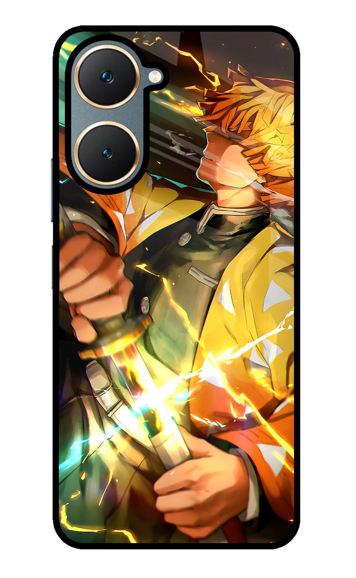 Demon Slayer Vivo Y18/Y18e Glass Case - Demon Slayer Vivo Y18/Y18e Glass Case Demon Slayer Vivo Y18/Y18e Glass Case