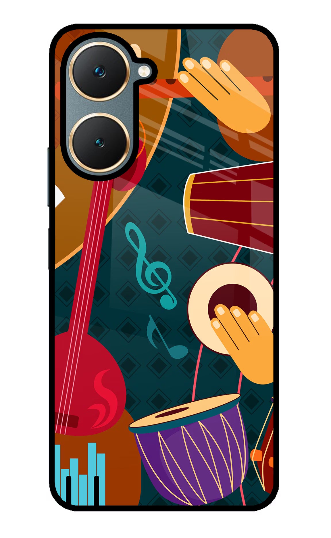 Music Instrument Vivo Y18/Y18e Glass Case - Music Instrument Vivo Y18/Y18e Glass Case Music Instrument Vivo Y18/Y18e Glass Case