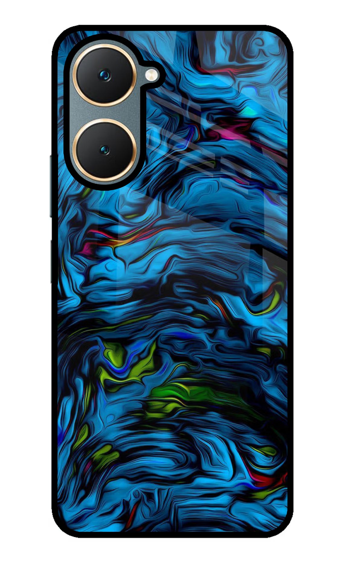 Dark Blue Abstract Vivo Y18/Y18e Glass Case - Dark Blue Abstract Vivo Y18/Y18e Glass Case Dark Blue Abstract Vivo Y18/Y18e Glass Case