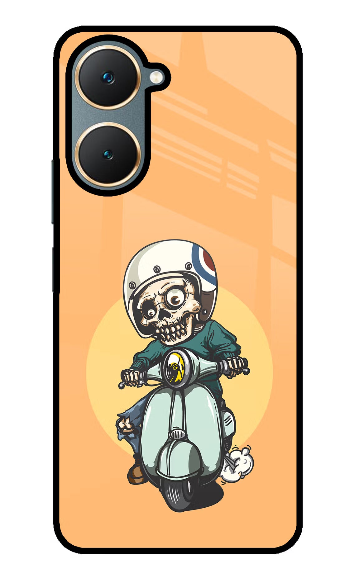 Undead Biker Vivo Y18/Y18e Glass Case - Undead Biker Vivo Y18/Y18e Glass Case Undead Biker Vivo Y18/Y18e Glass Case