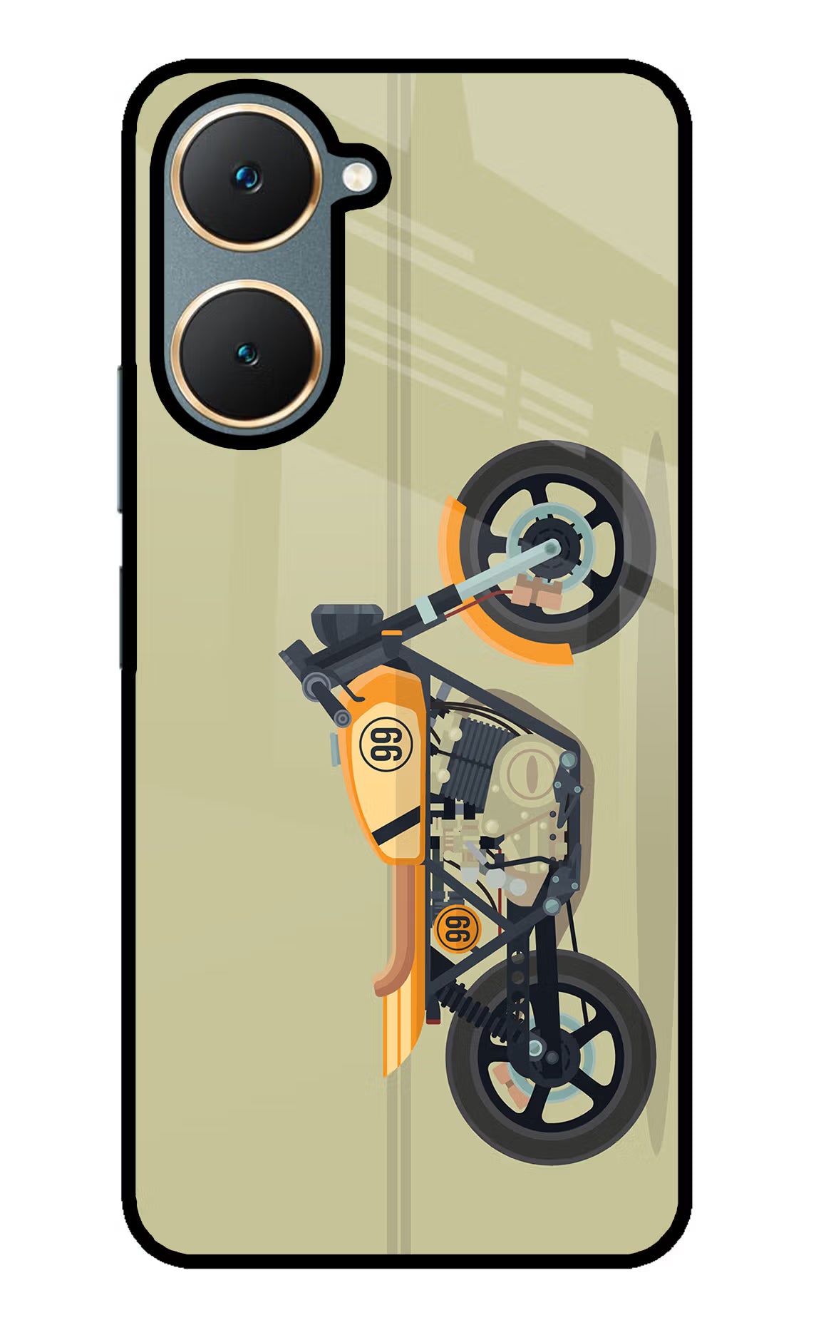 Vertical Speedster Vivo Y18/Y18e Glass Case - Vertical Speedster Vivo Y18/Y18e Glass Case Vertical Speedster Vivo Y18/Y18e Glass Case