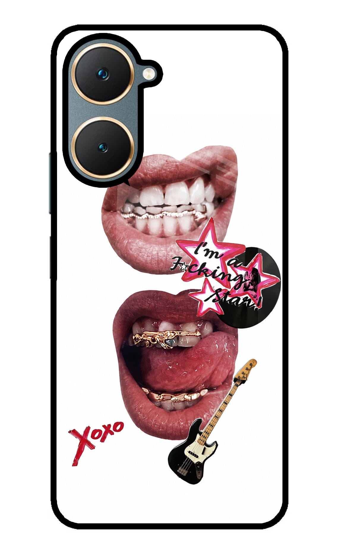 Rockstar Vivo Y18/Y18e Glass Case - Rockstar Vivo Y18/Y18e Glass Case Rockstar Vivo Y18/Y18e Glass Case
